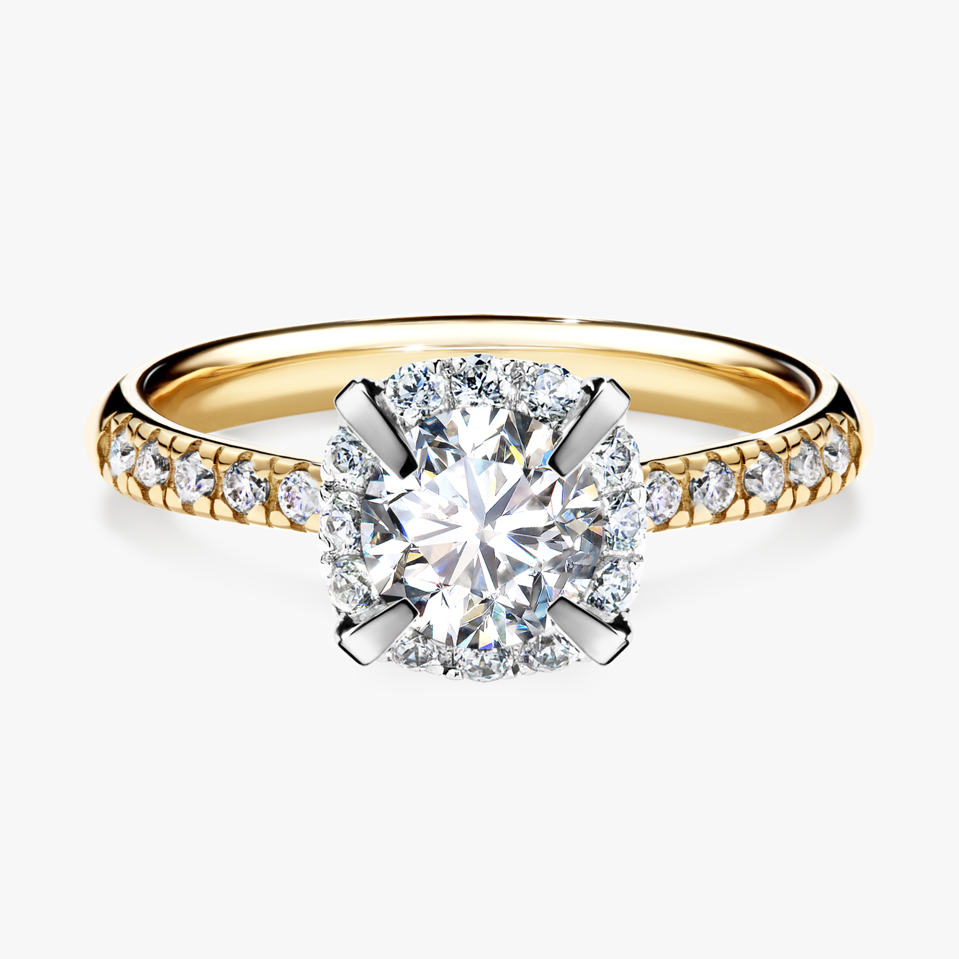 Pierścionek zaręczynowy My Princess z żółtego złota z diamentem naturalnym 1,18ct