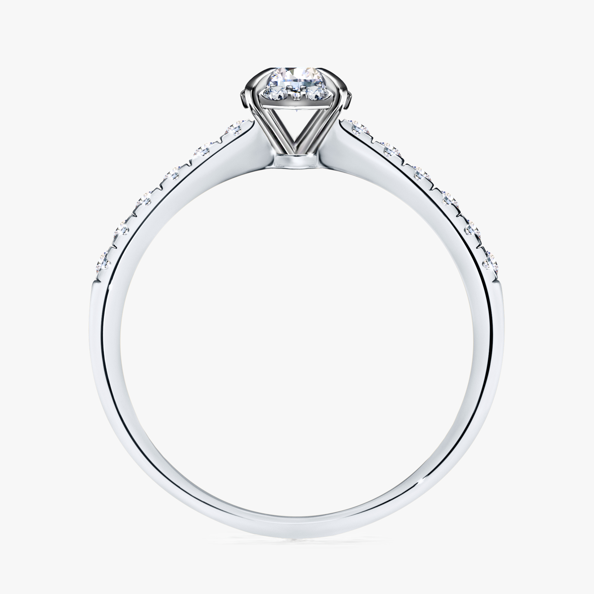 Pierścionek zaręczynowy My Princess z białego złota z diamentem laboratoryjnym 0,28ct