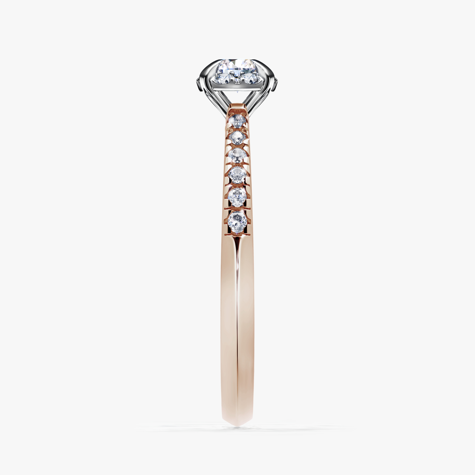 Pierścionek zaręczynowy My Princess z różowego złota z diamentem laboratoryjnym 0,28ct