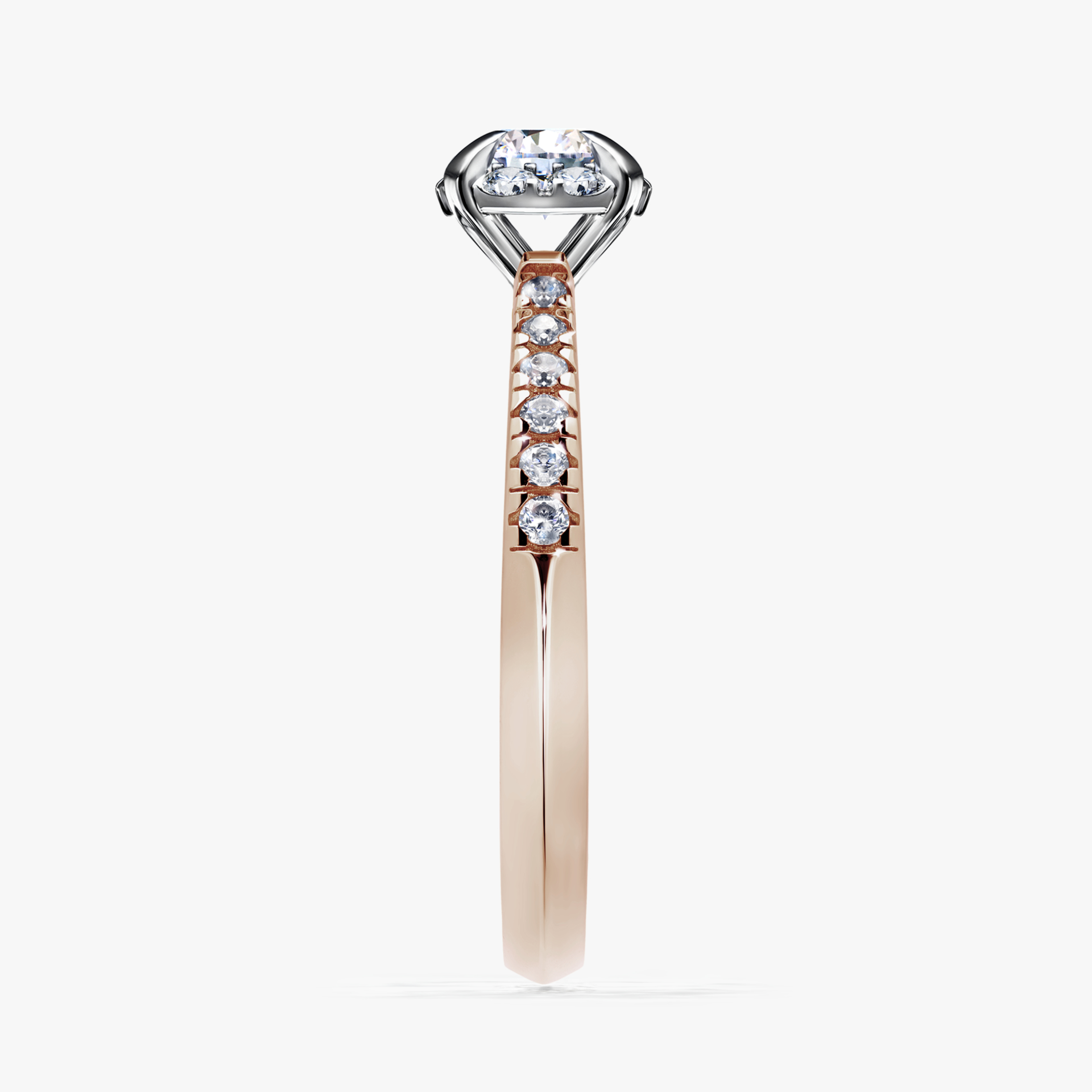 Pierścionek zaręczynowy My Princess z różowego złota z diamentem laboratoryjnym 0,47ct