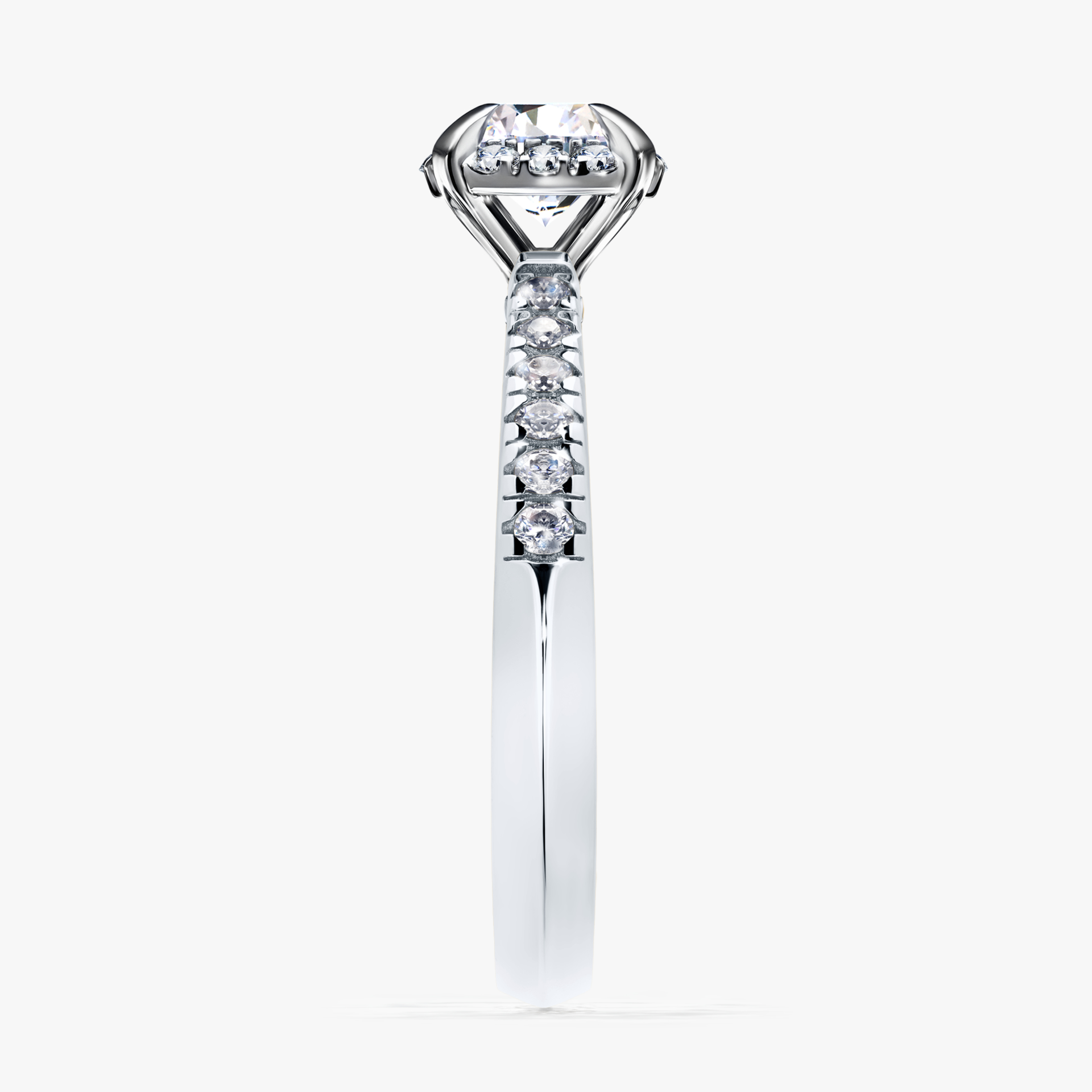 Pierścionek zaręczynowy My Princess z białego złota z diamentem laboratoryjnym 0,76ct