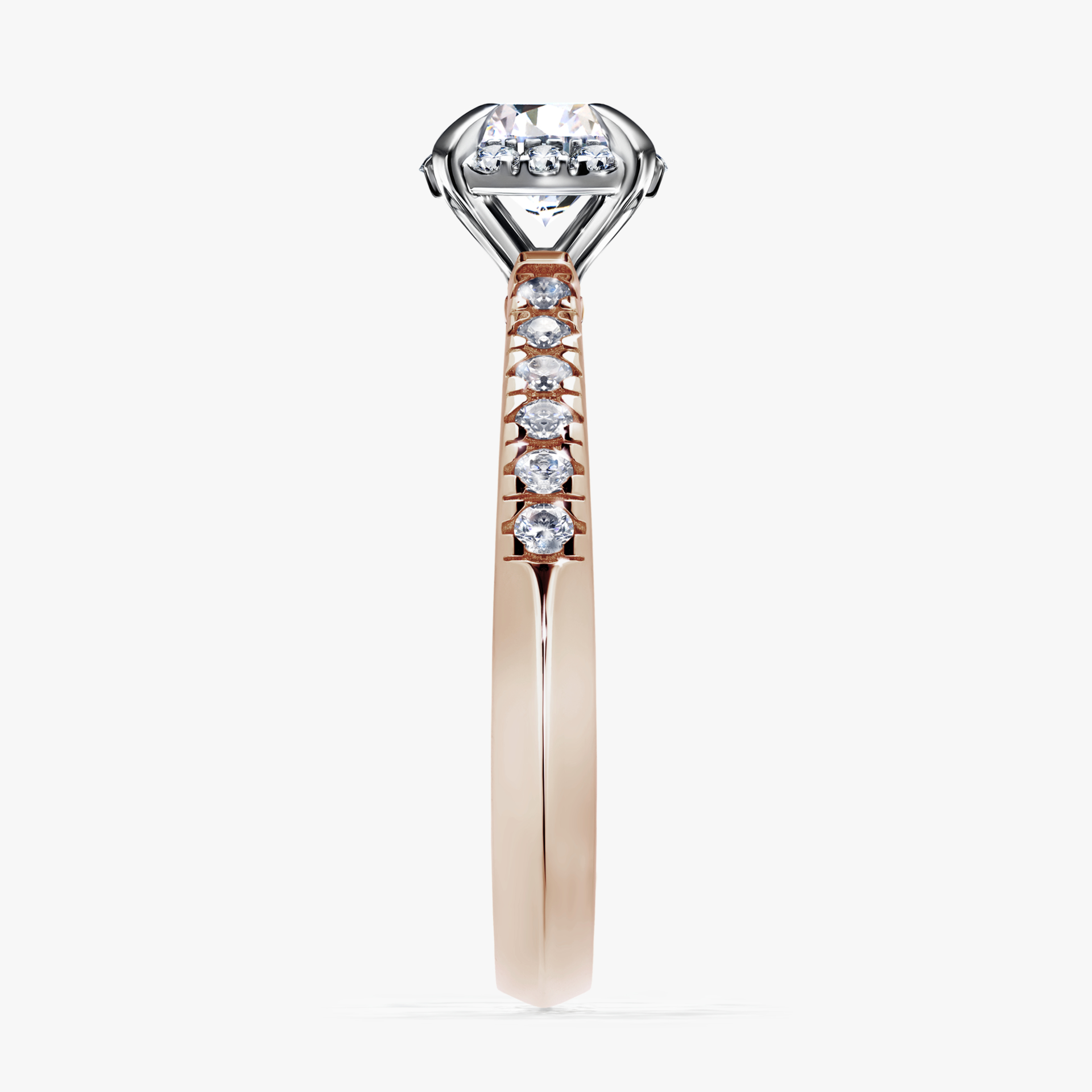 Pierścionek zaręczynowy My Princess z różowego złota z diamentem laboratoryjnym 0,76ct