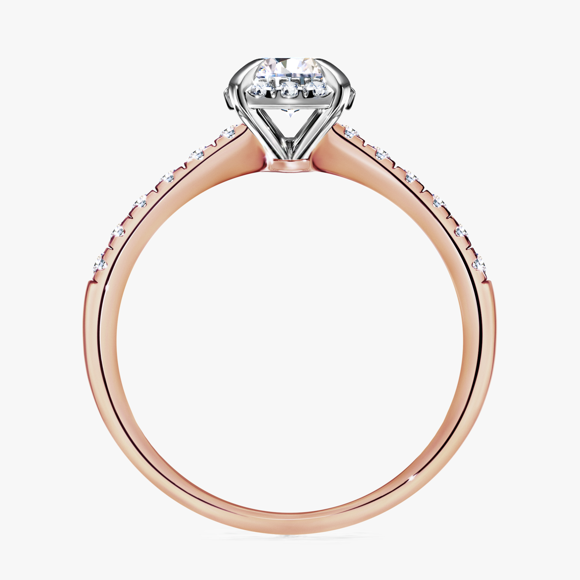 Pierścionek zaręczynowy My Princess z różowego złota z diamentem laboratoryjnym 0,76ct