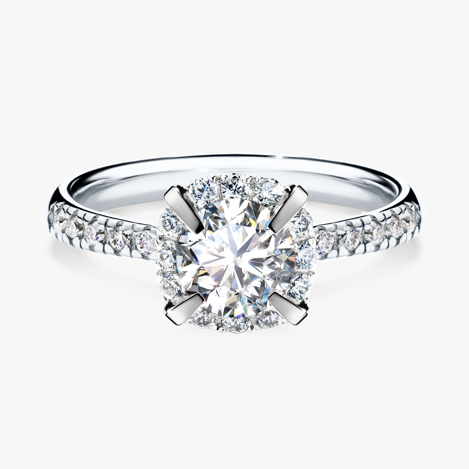 Pierścionek zaręczynowy My Princess z białego złota z diamentem laboratoryjnym 1,18ct