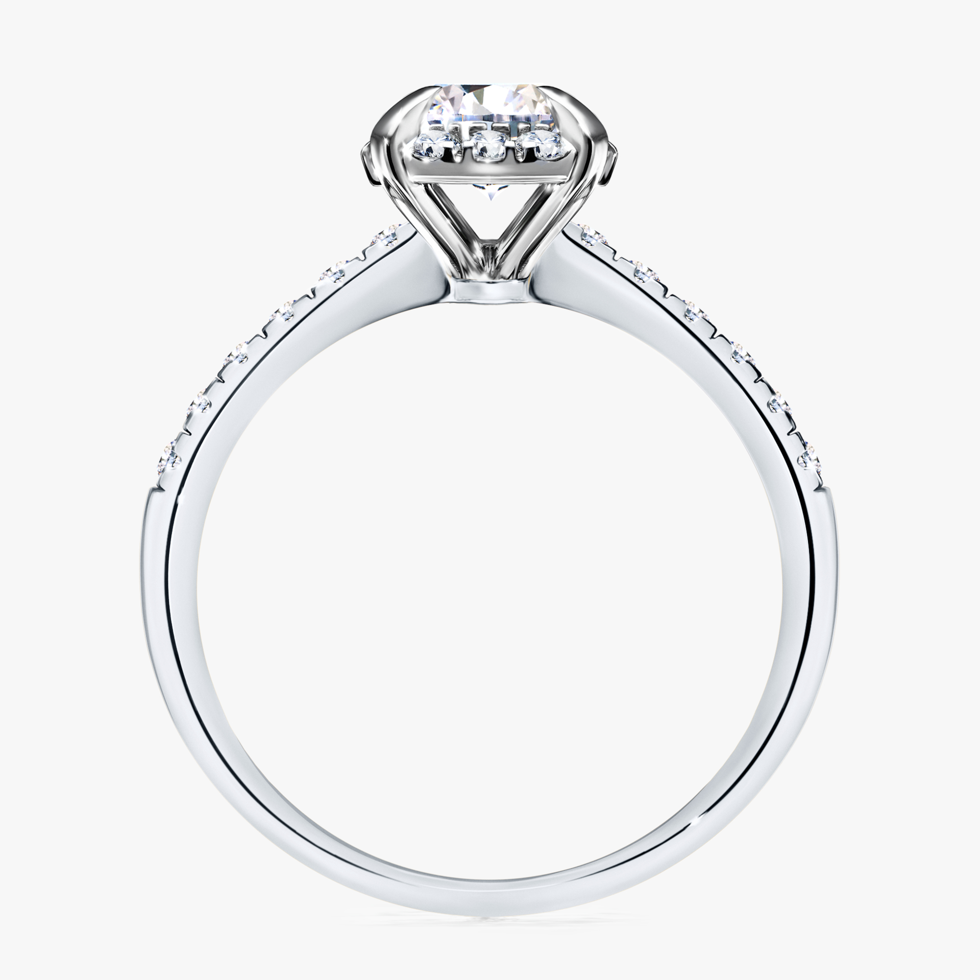 Pierścionek zaręczynowy My Princess z białego złota z diamentem laboratoryjnym 1,18ct