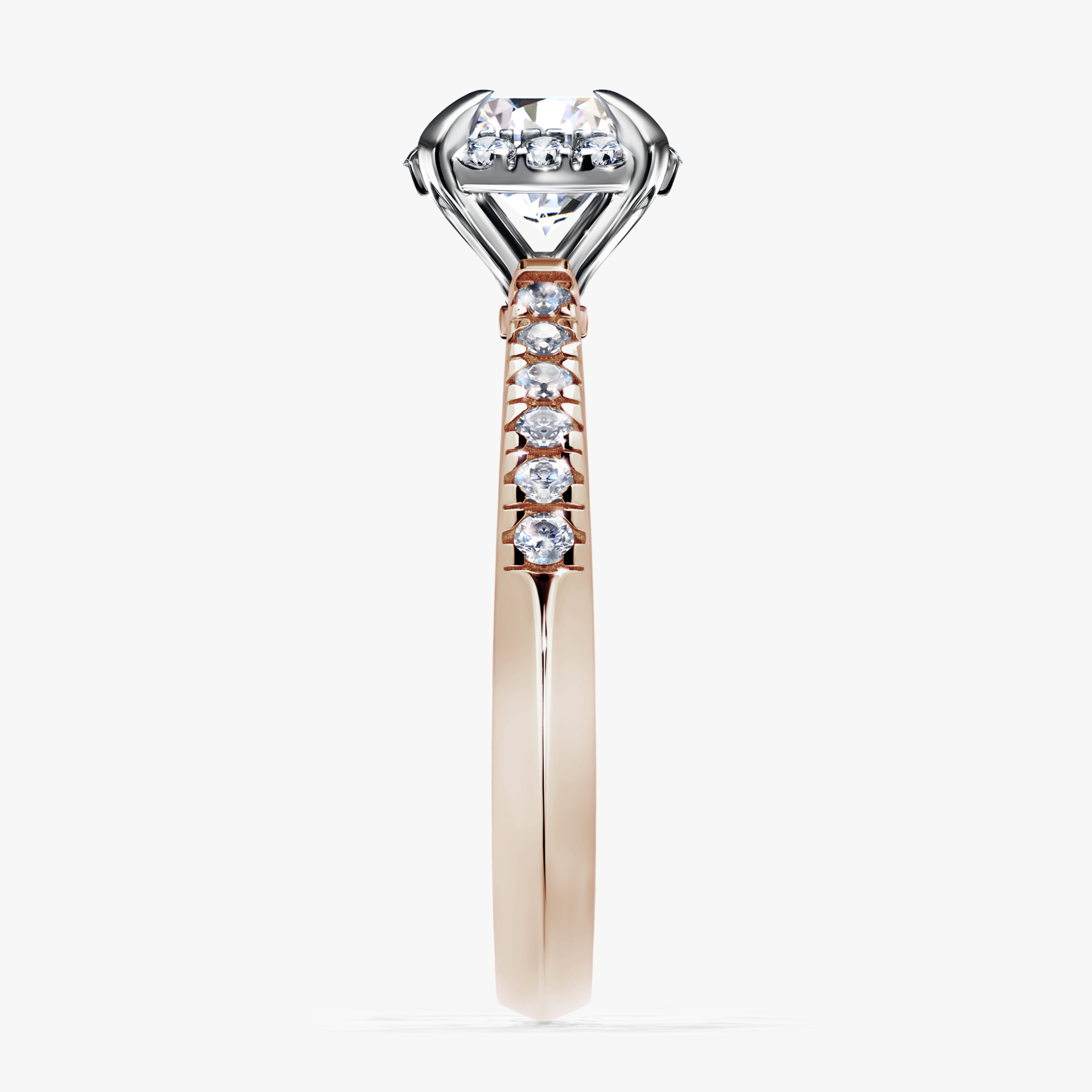Pierścionek zaręczynowy My Princess z różowego złota z diamentem laboratoryjnym 1,18ct