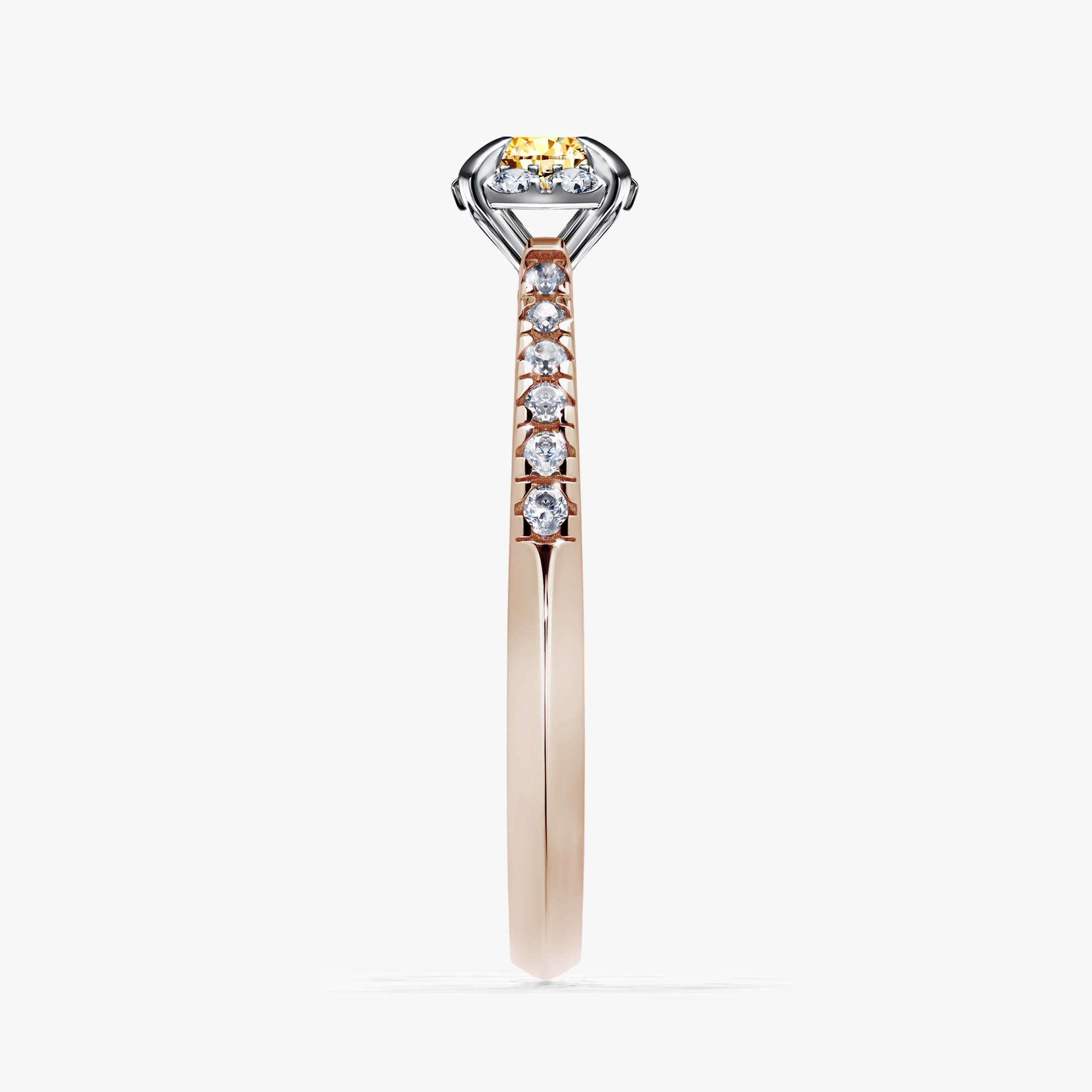 Pierścionek zaręczynowy My Princess z różowego złota z żółtym diamentem 0,28ct