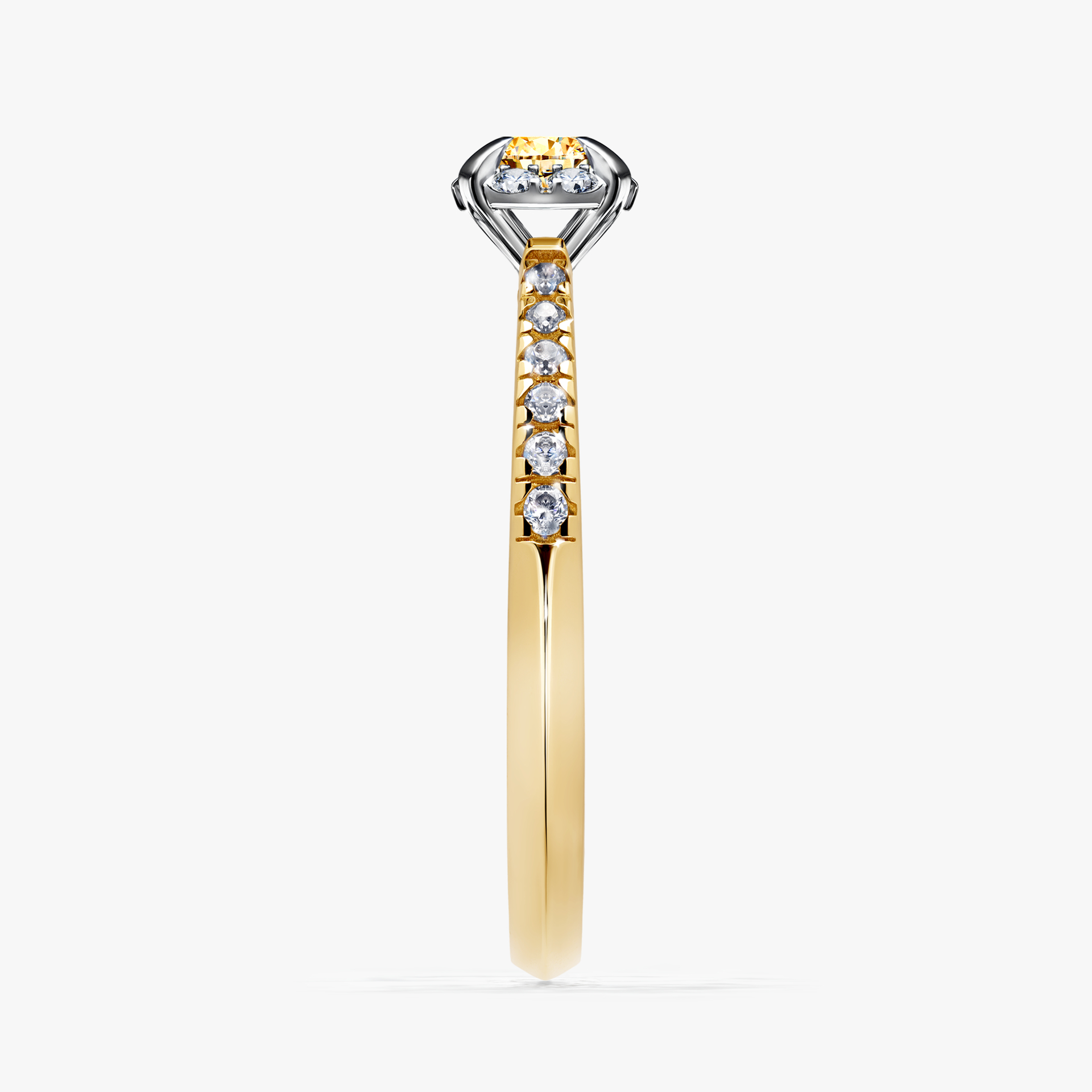 Pierścionek zaręczynowy My Princess z żółtego złota z żółtym diamentem 0,28ct