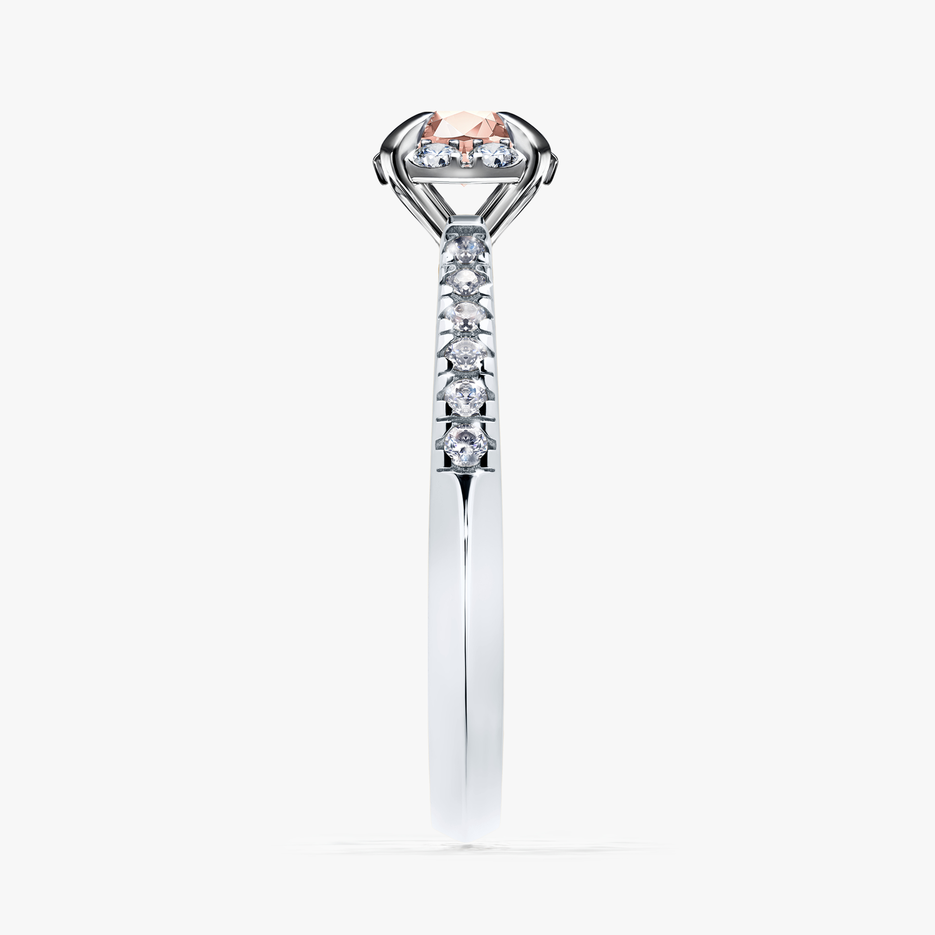 Pierścionek zaręczynowy My Princess z białego złota z morganitem 0,47ct