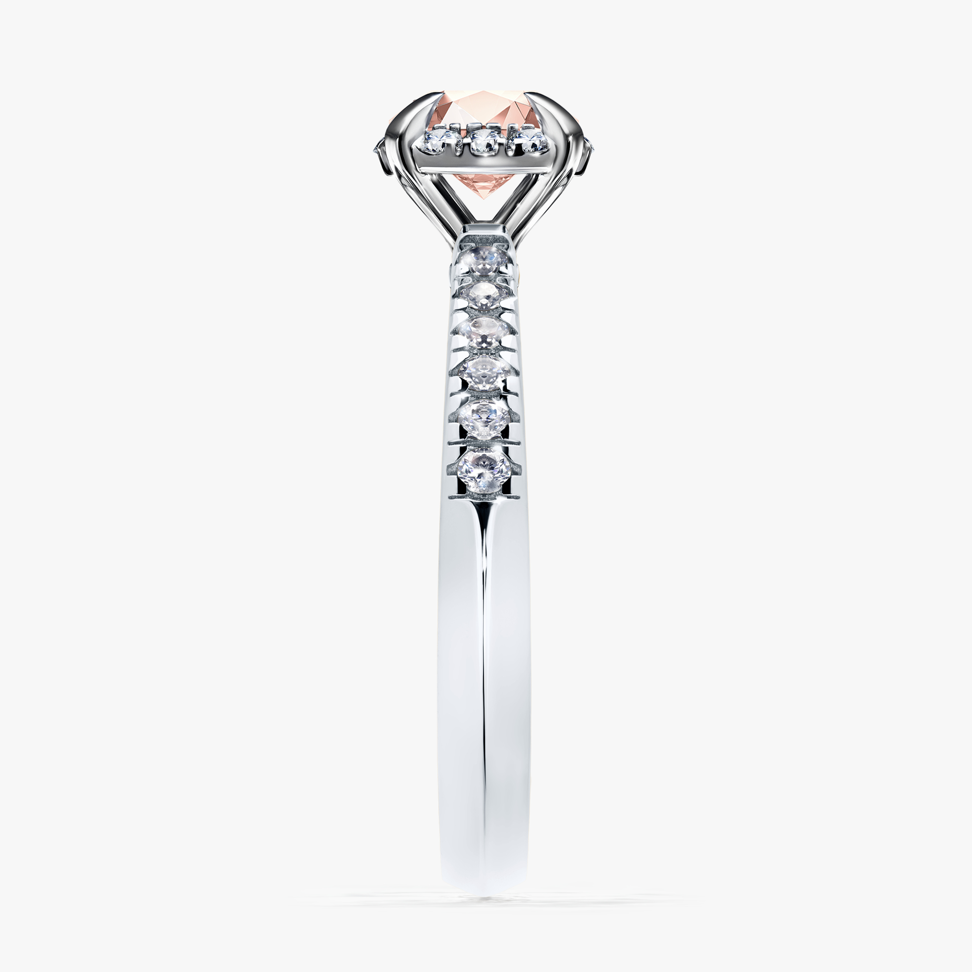 Pierścionek zaręczynowy My Princess z białego złota z morganitem 0,76ct