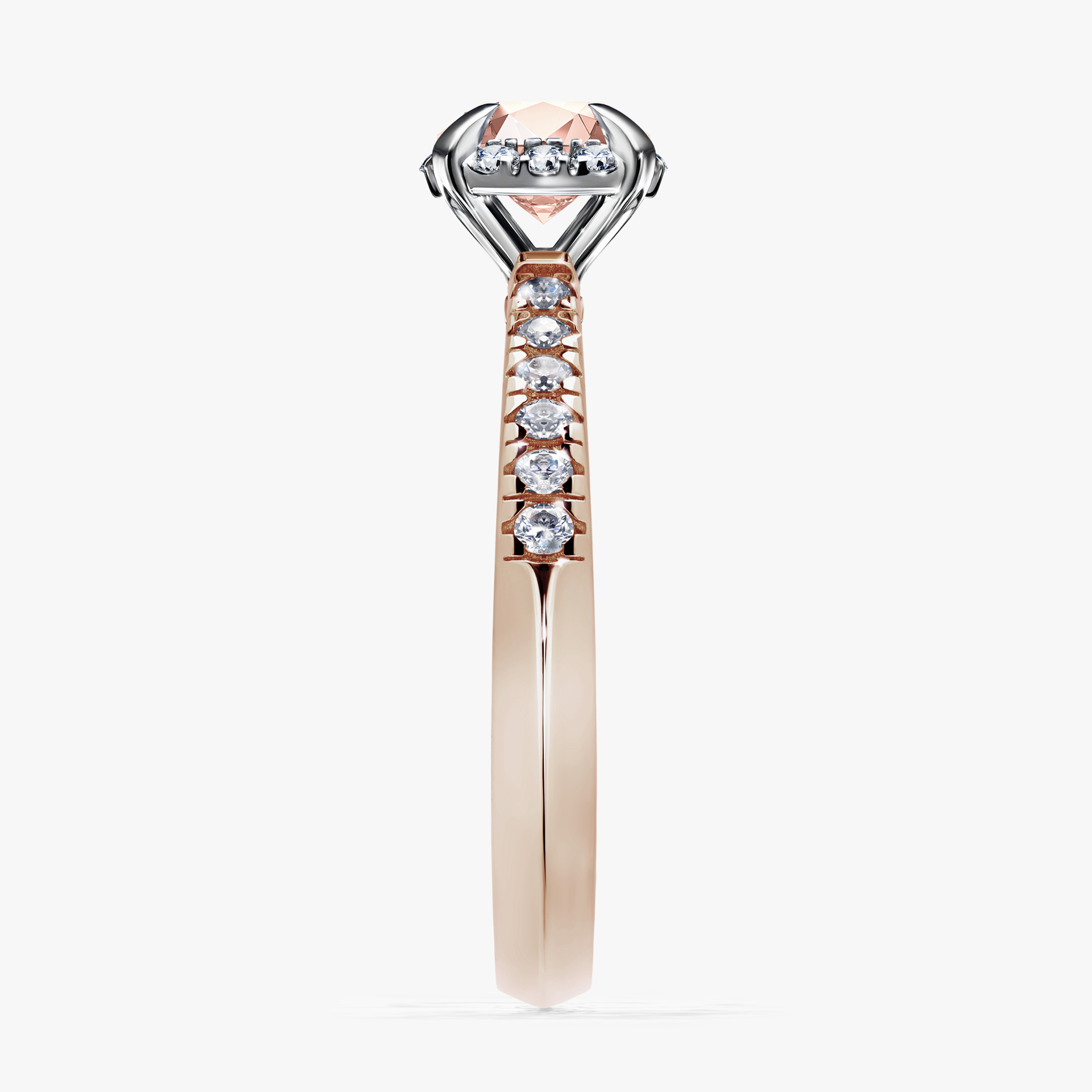 Pierścionek zaręczynowy My Princess z różowego złota z morganitem 0,76ct