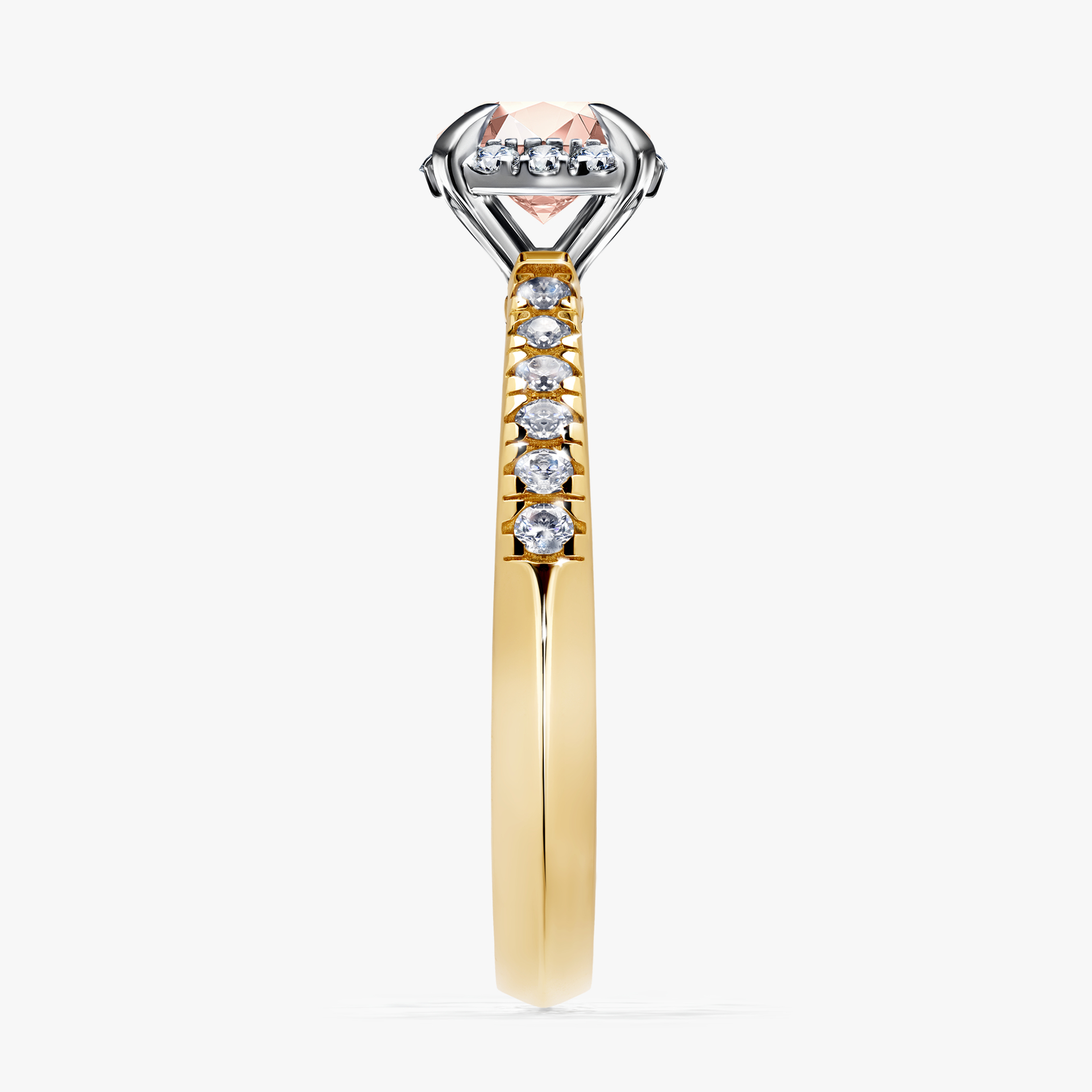 Pierścionek zaręczynowy My Princess z żółtego złota z morganitem 0,76ct