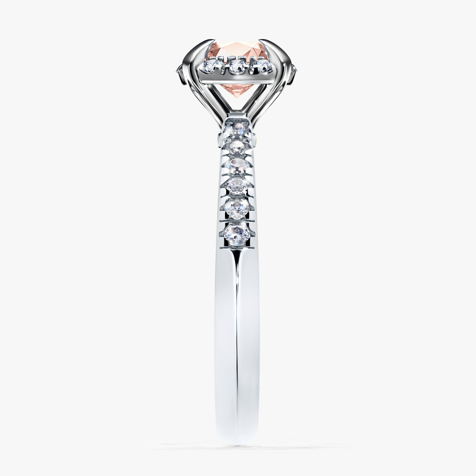 Pierścionek zaręczynowy My Princess z białego złota z morganitem 1,18ct