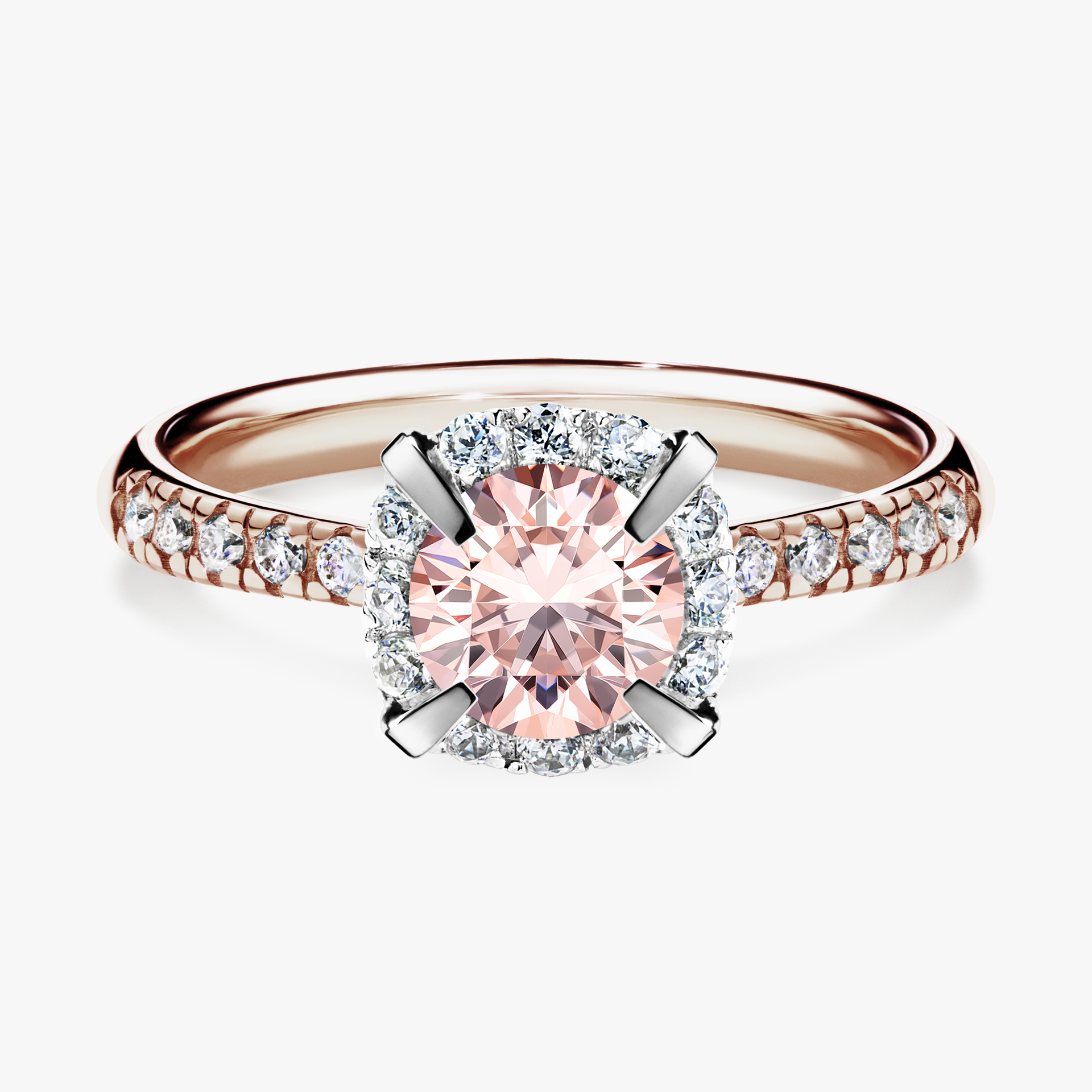Pierścionek zaręczynowy My Princess z różowego złota z morganitem 1,18ct