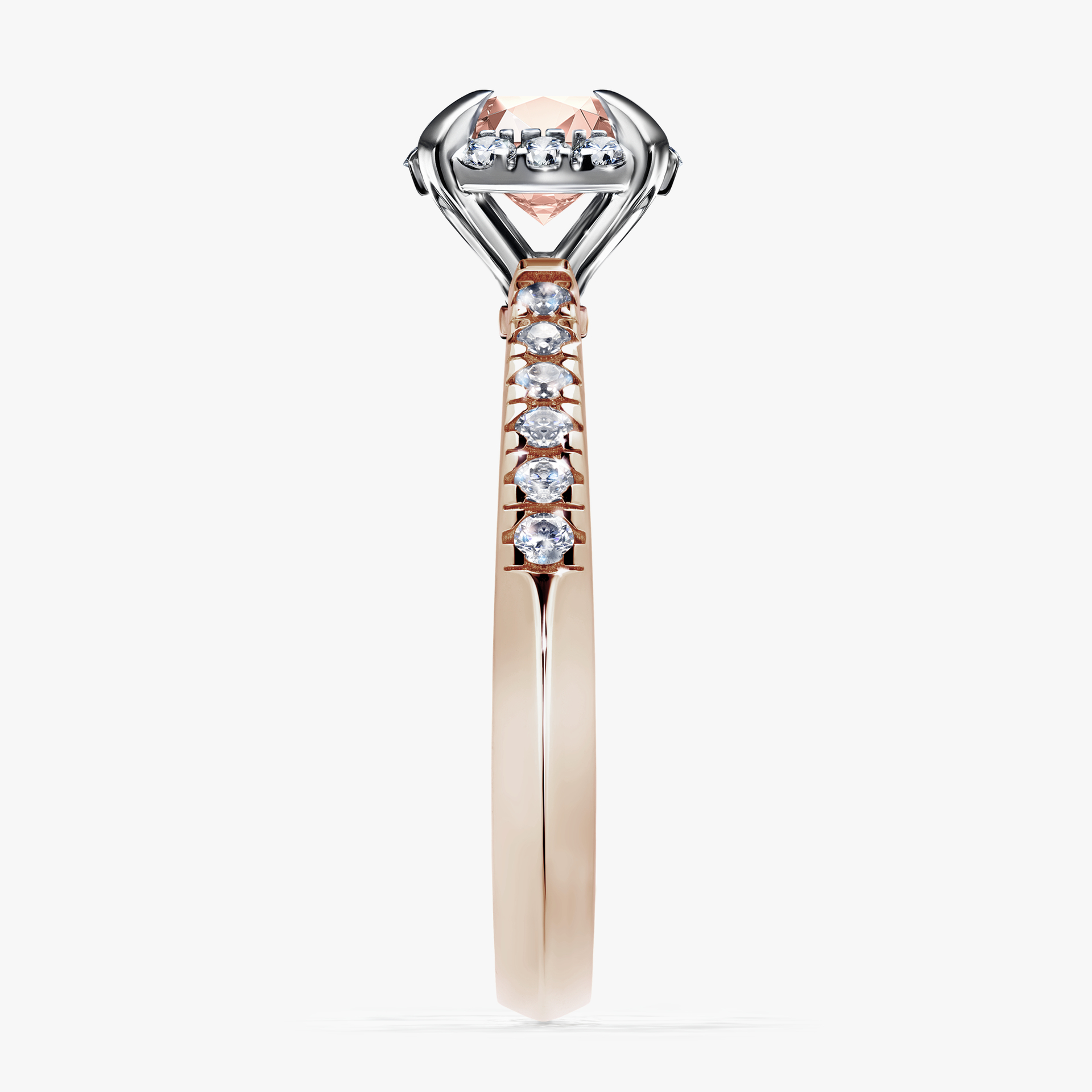 Pierścionek zaręczynowy My Princess z różowego złota z morganitem 1,18ct
