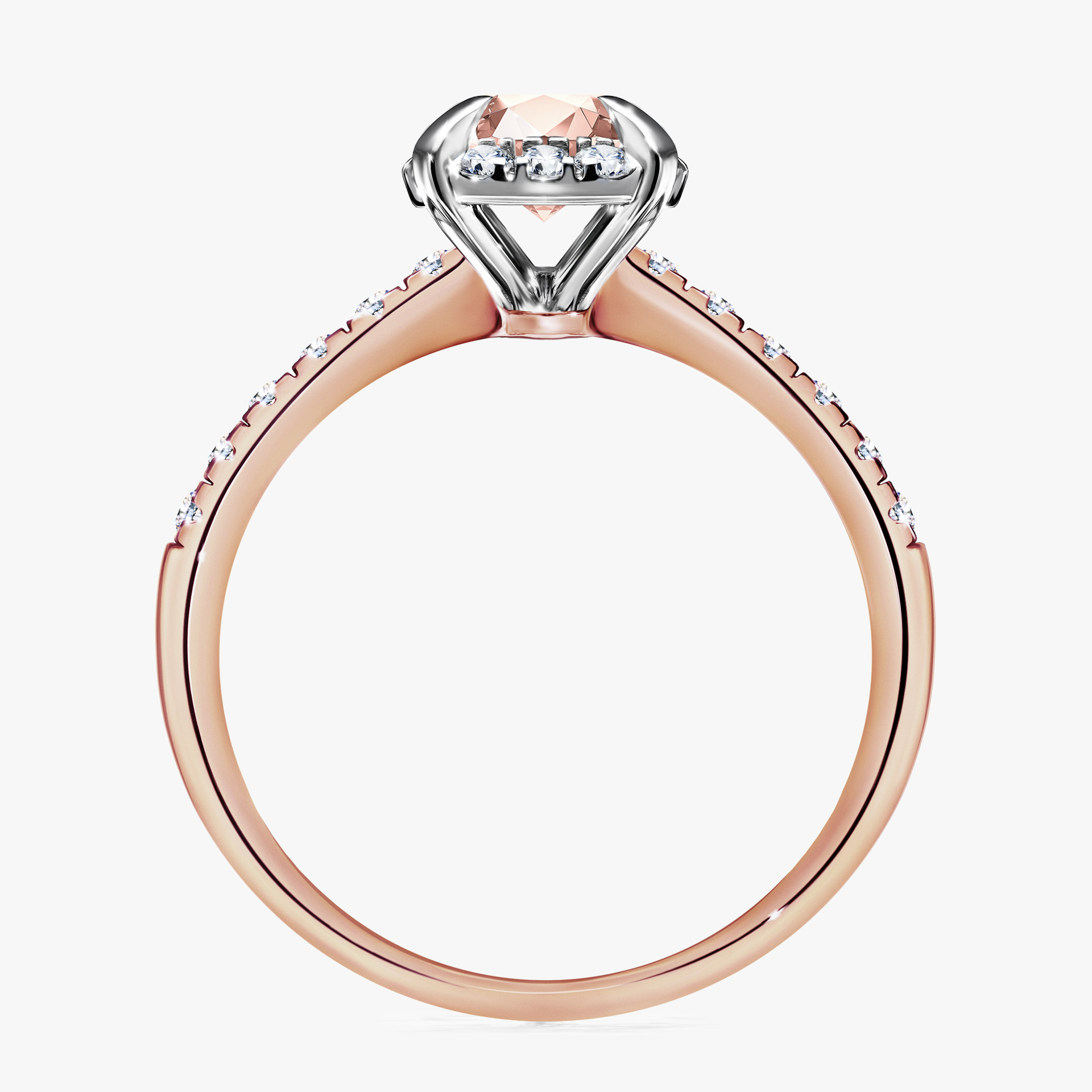 Pierścionek zaręczynowy My Princess z różowego złota z morganitem 1,18ct
