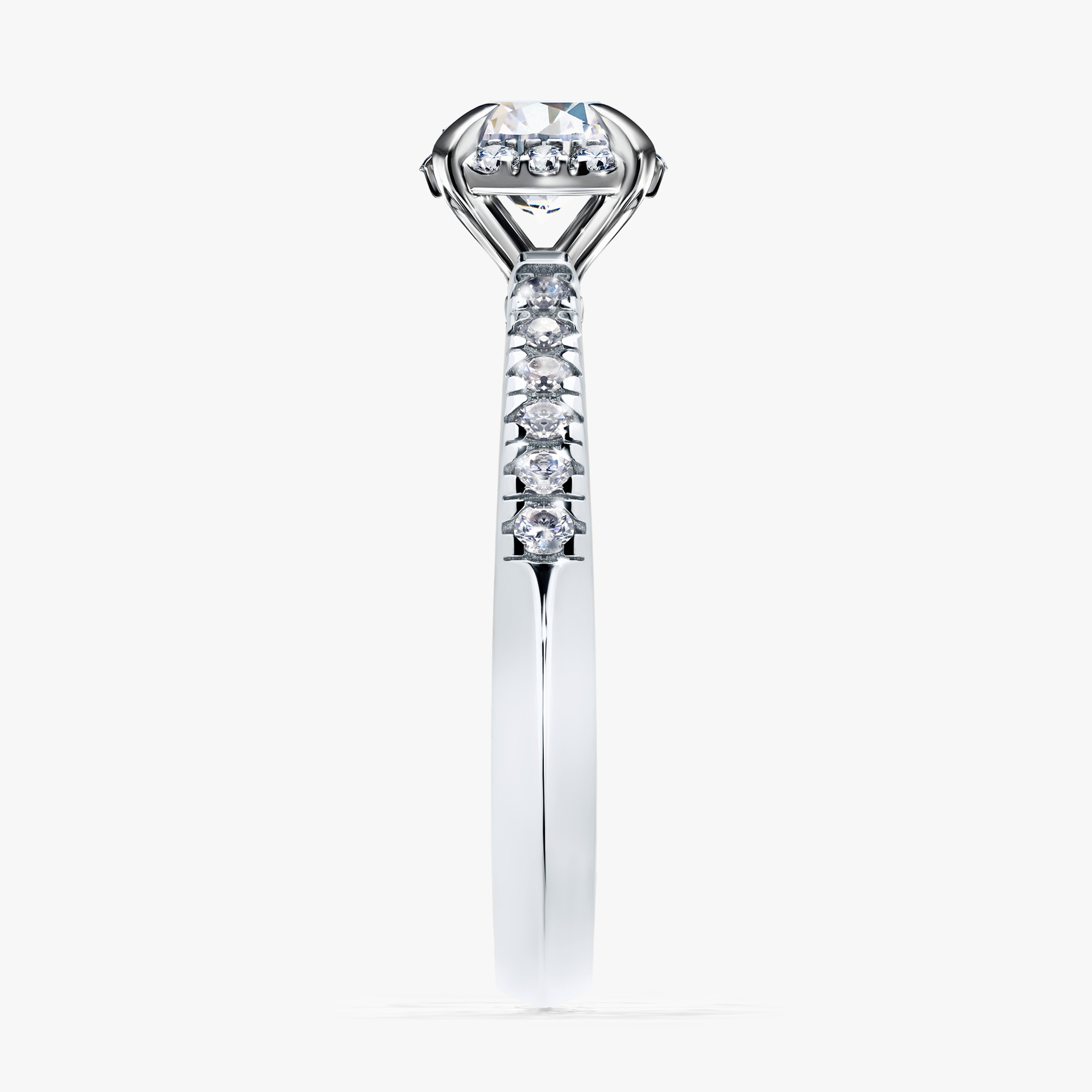 Pierścionek zaręczynowy My Princess z białego złota z szafirem białym 0,76ct
