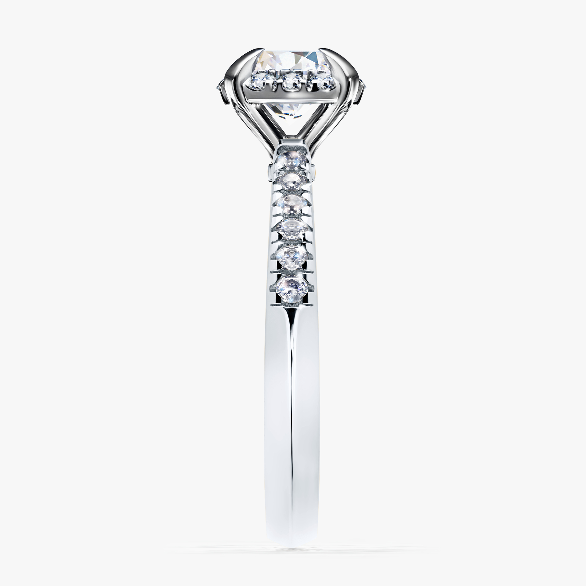 Pierścionek zaręczynowy My Princess z białego złota z szafirem białym 1,18ct