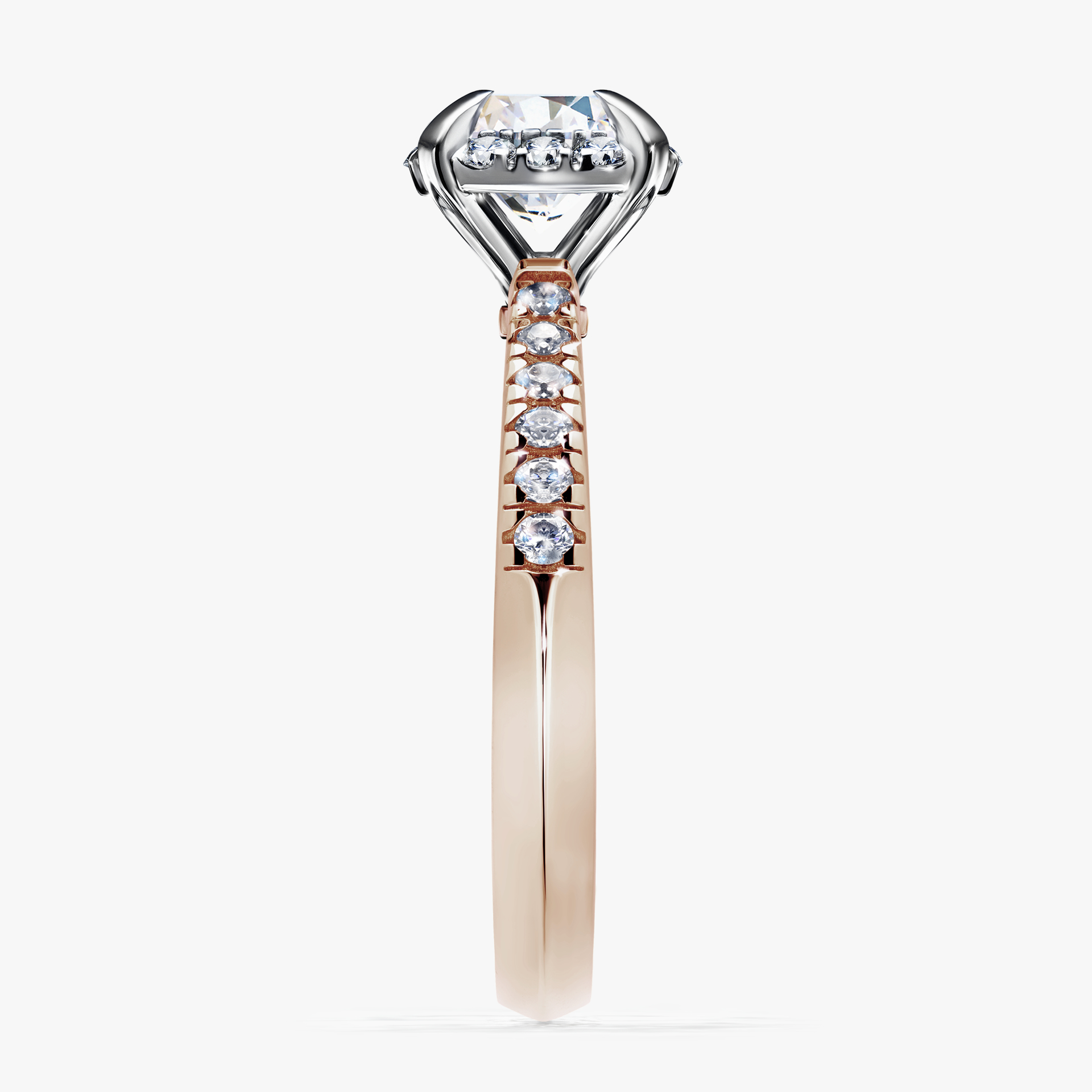 Pierścionek zaręczynowy My Princess z różowego złota z szafirem białym 1,18ct