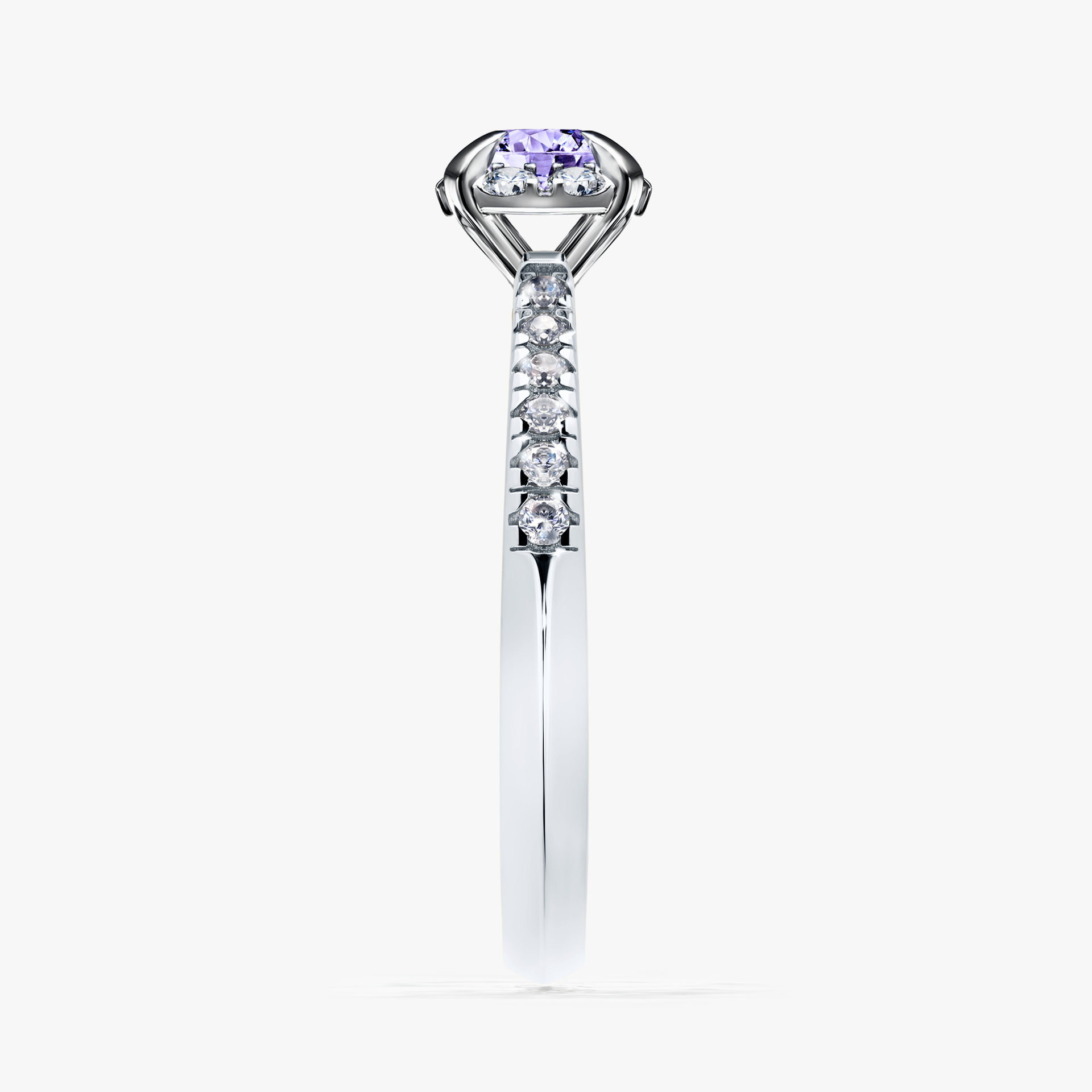 Pierścionek zaręczynowy My Princess z białego złota z tanzanitem 0,47ct