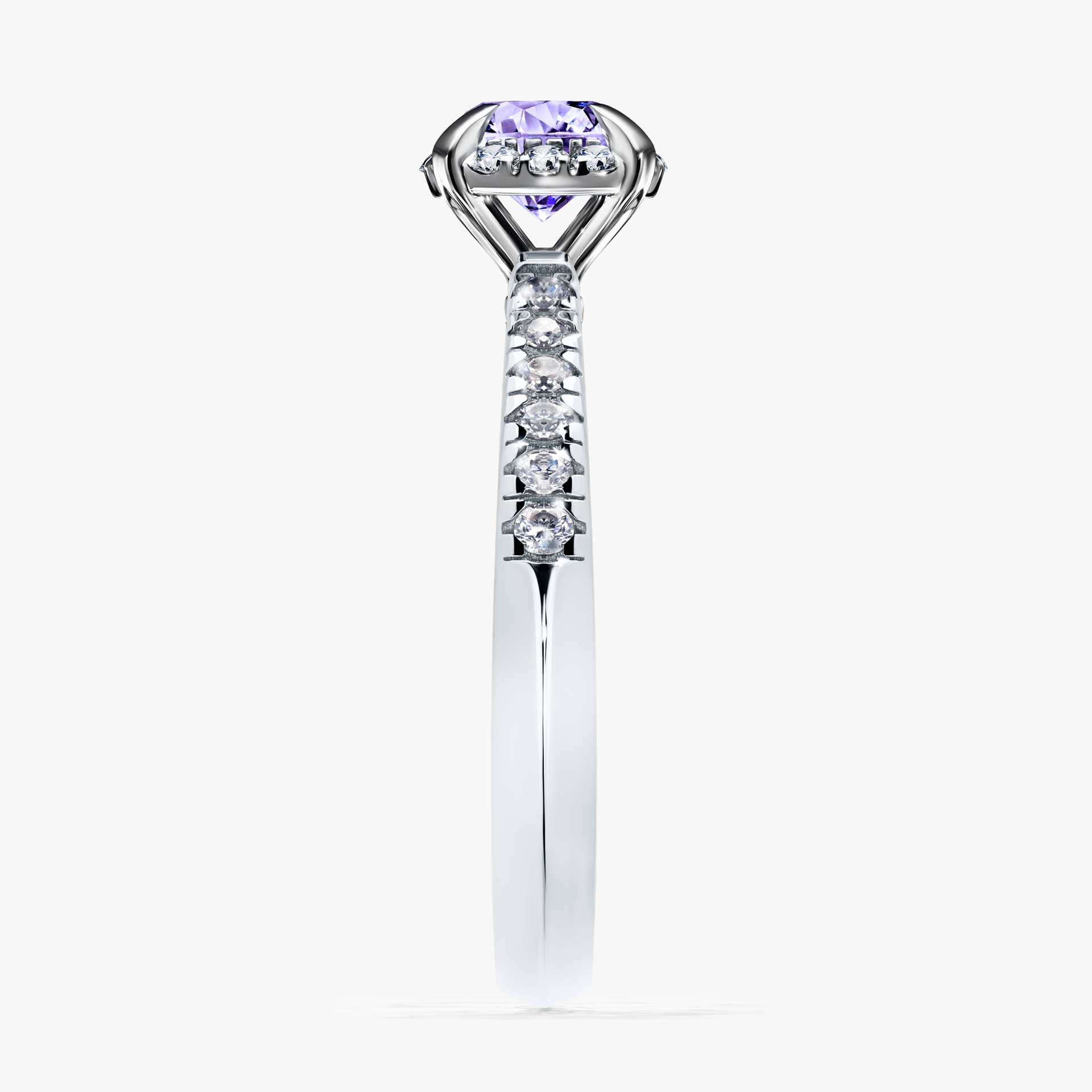 Pierścionek zaręczynowy My Princess z białego złota z tanzanitem 0,76ct