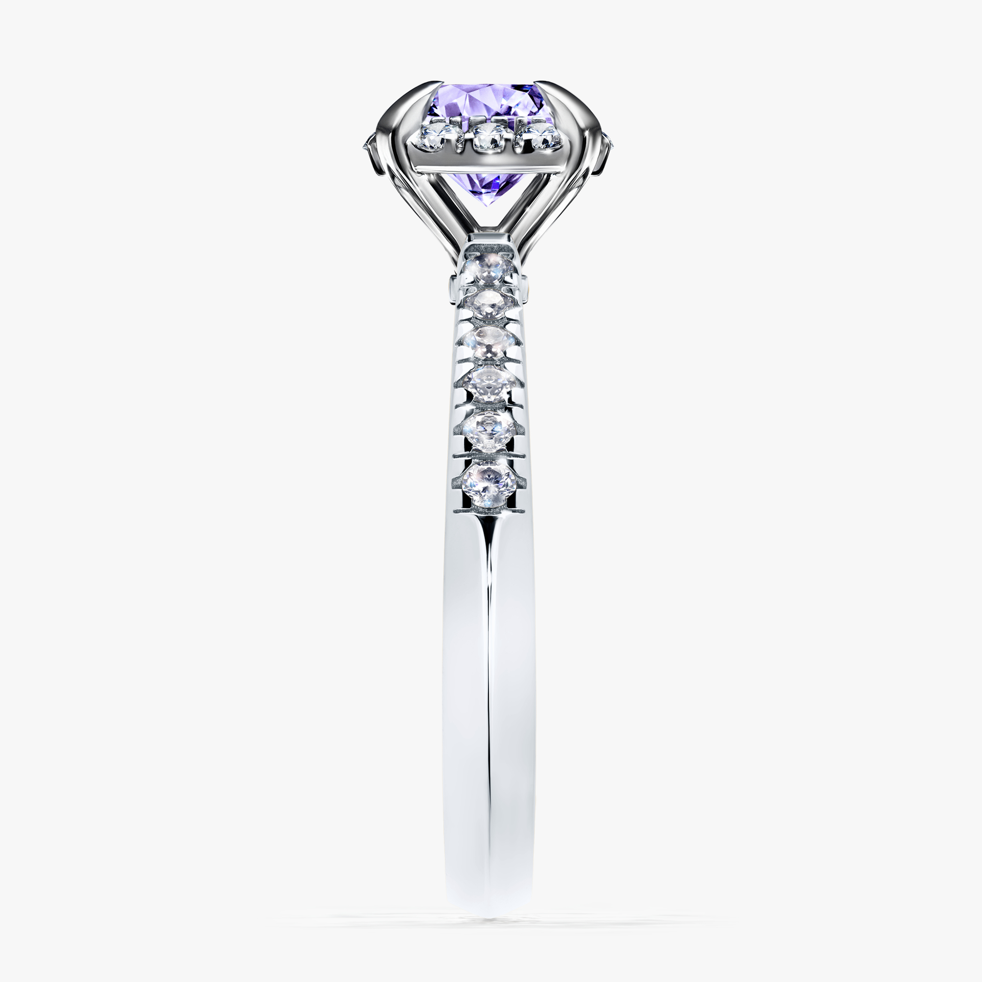 Pierścionek zaręczynowy My Princess z białego złota z tanzanitem 1,18ct