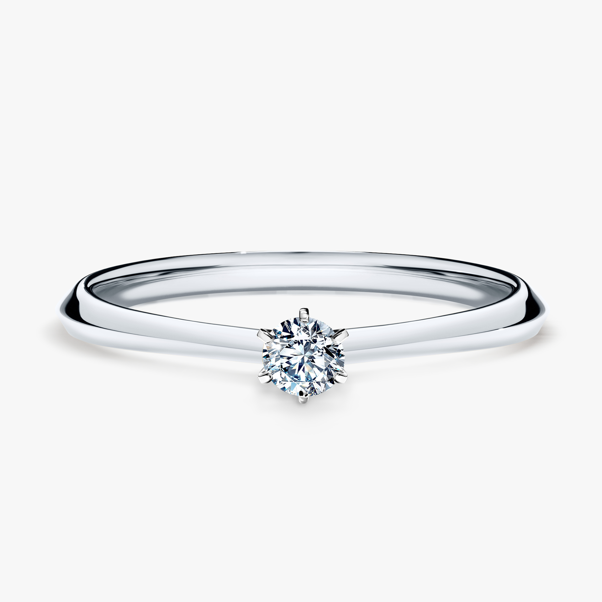 Pierścionek zaręczynowy My Queen z białego złota z diamentem naturalnym 0,10ct