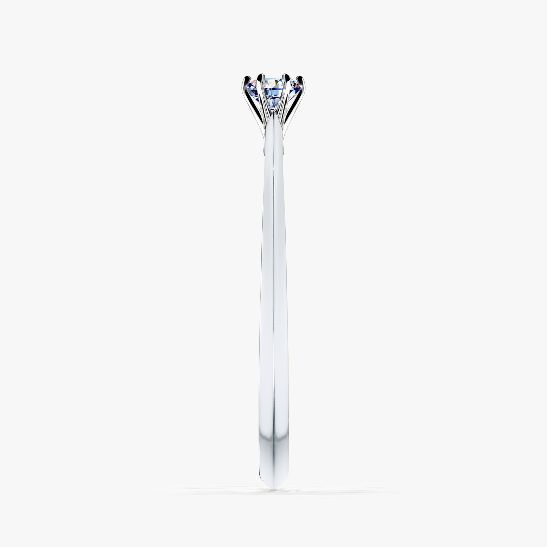 Pierścionek zaręczynowy My Queen z białego złota z diamentem naturalnym 0,10ct