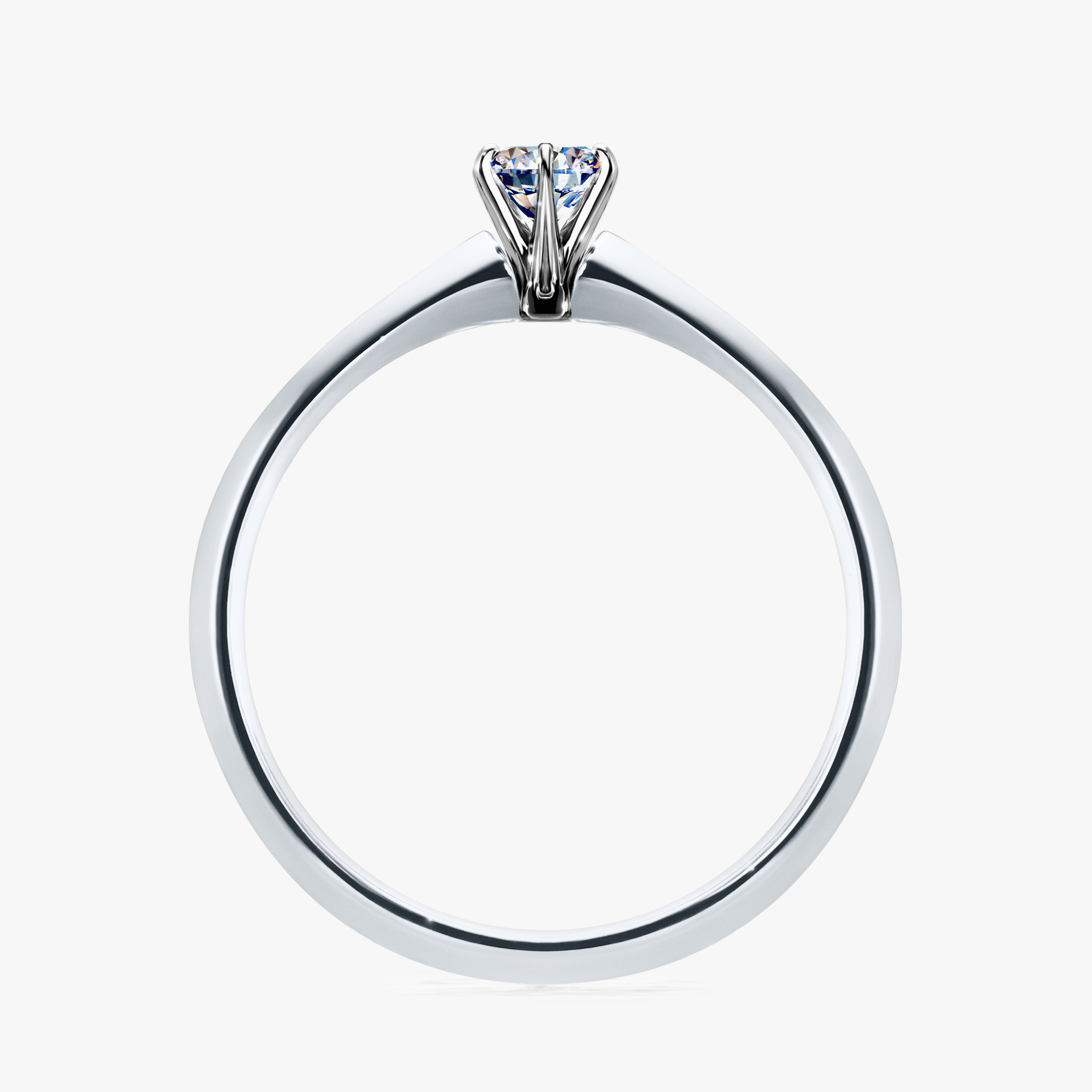 Pierścionek zaręczynowy My Queen z białego złota z diamentem naturalnym 0,17ct