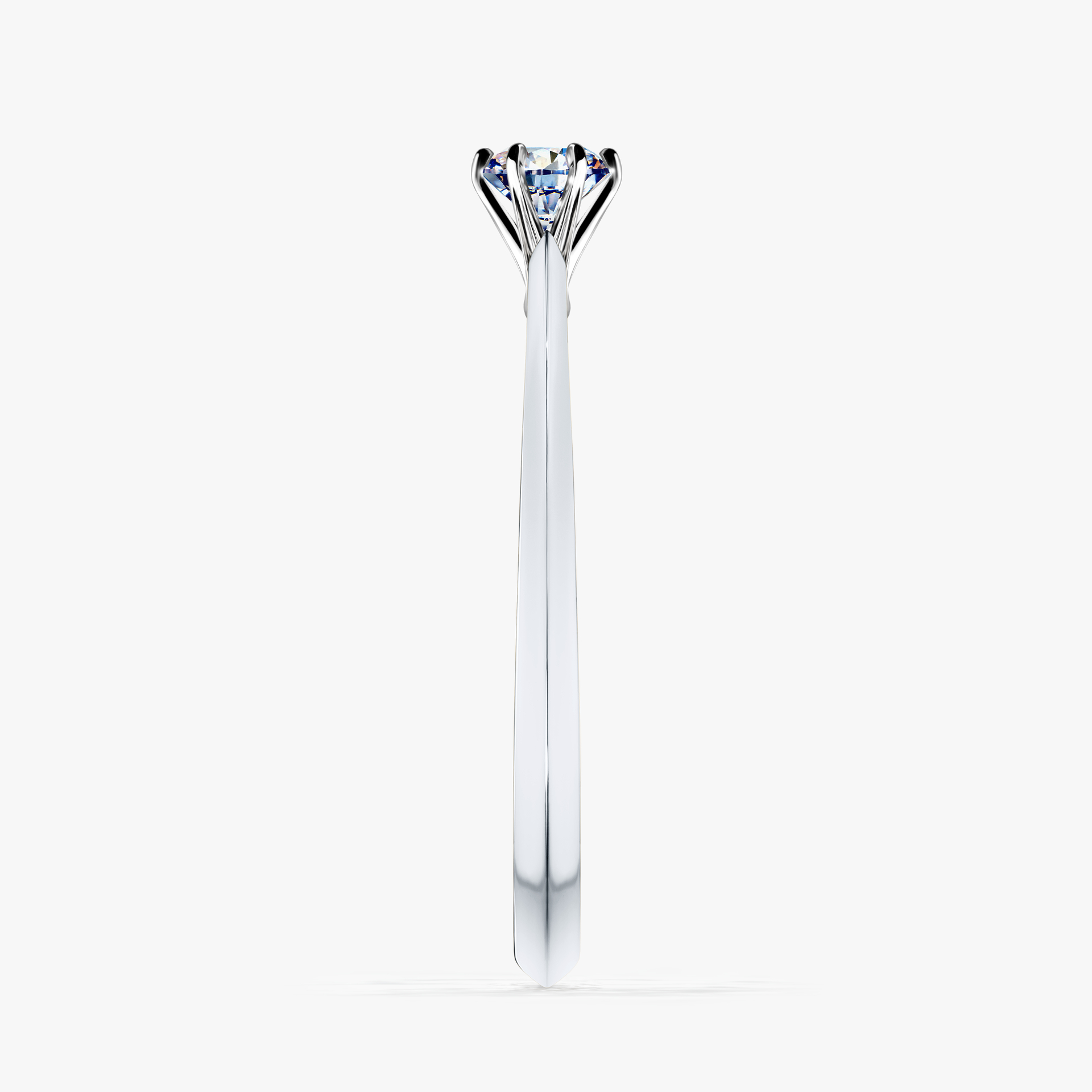 Pierścionek zaręczynowy My Queen z białego złota z diamentem naturalnym 0,17ct