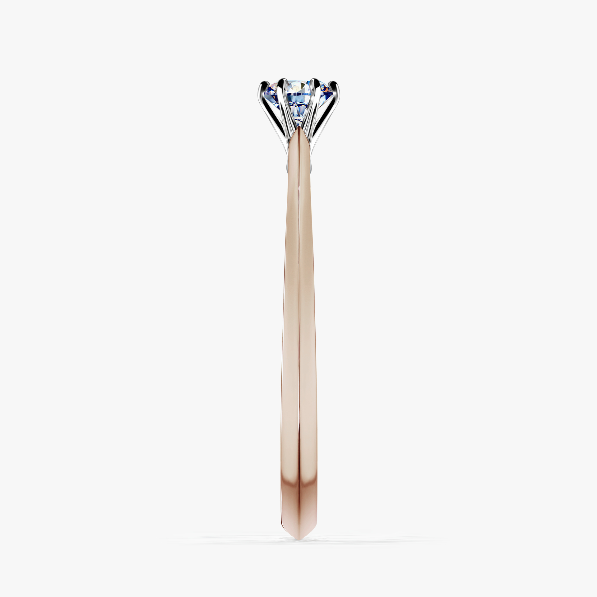 Pierścionek zaręczynowy My Queen z różowego złota z diamentem laboratoryjnym 0,17ct