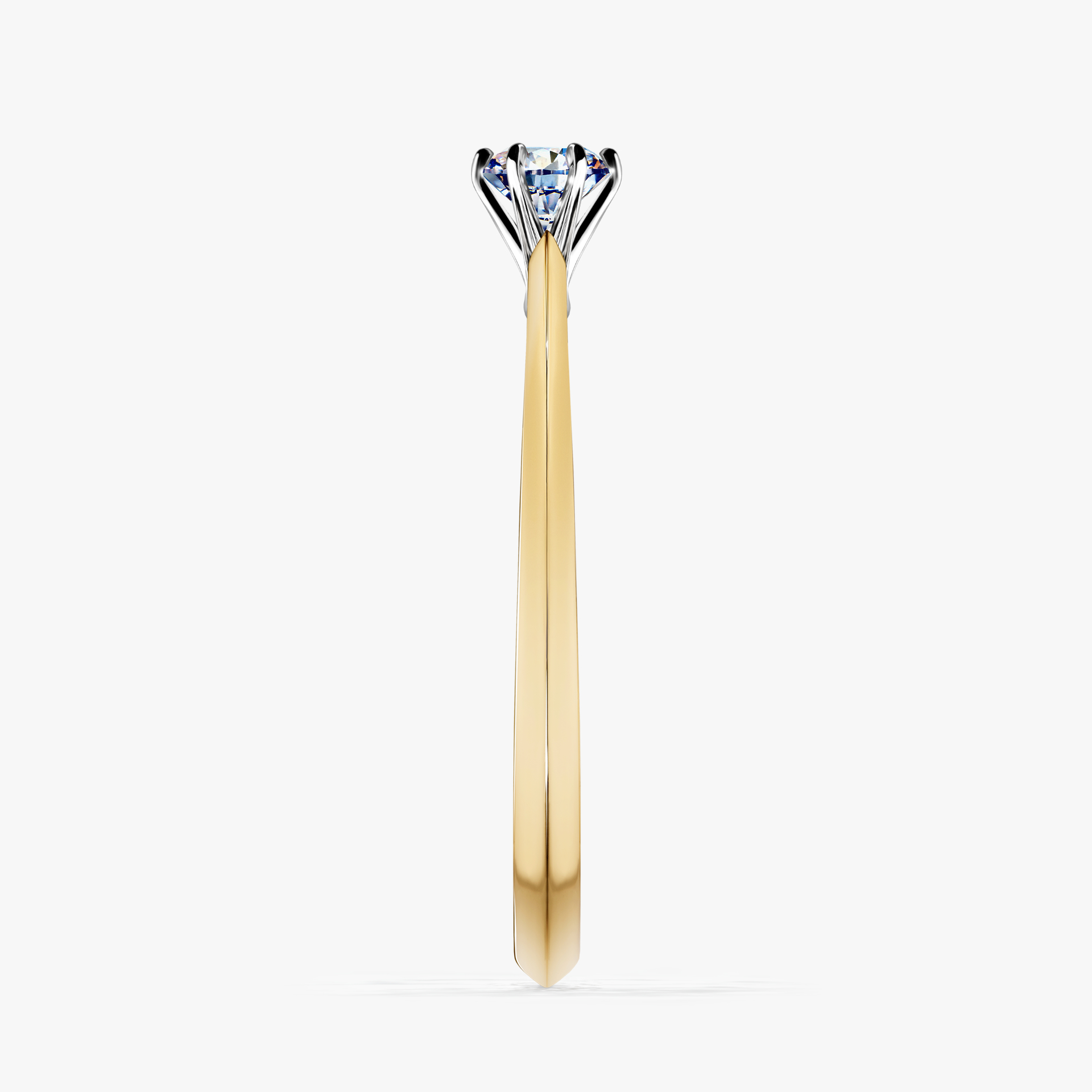 Pierścionek zaręczynowy My Queen z żółtego złota z diamentem naturalnym 0,17ct