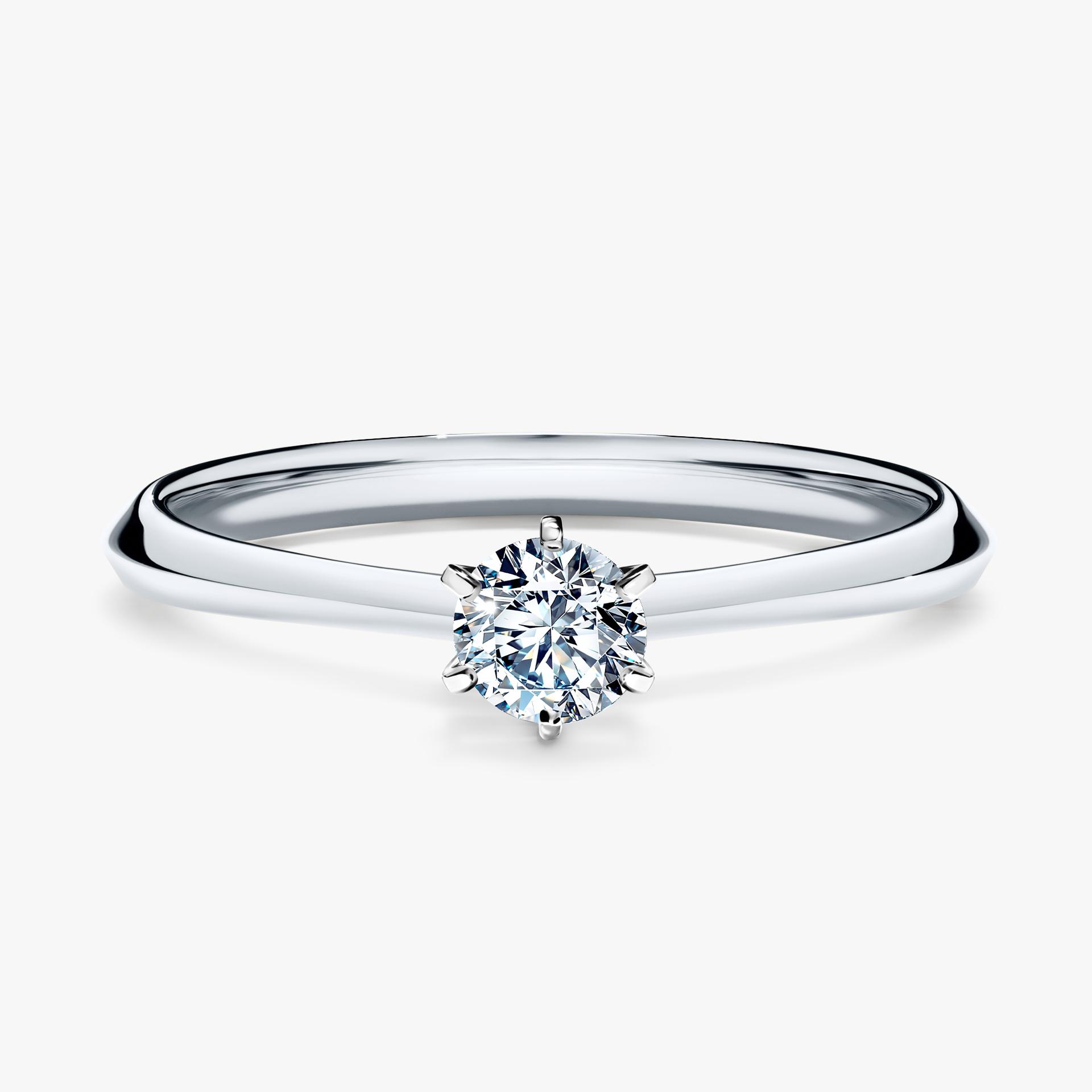 Pierścionek zaręczynowy My Queen z białego złota z diamentem naturalnym 0,25ct
