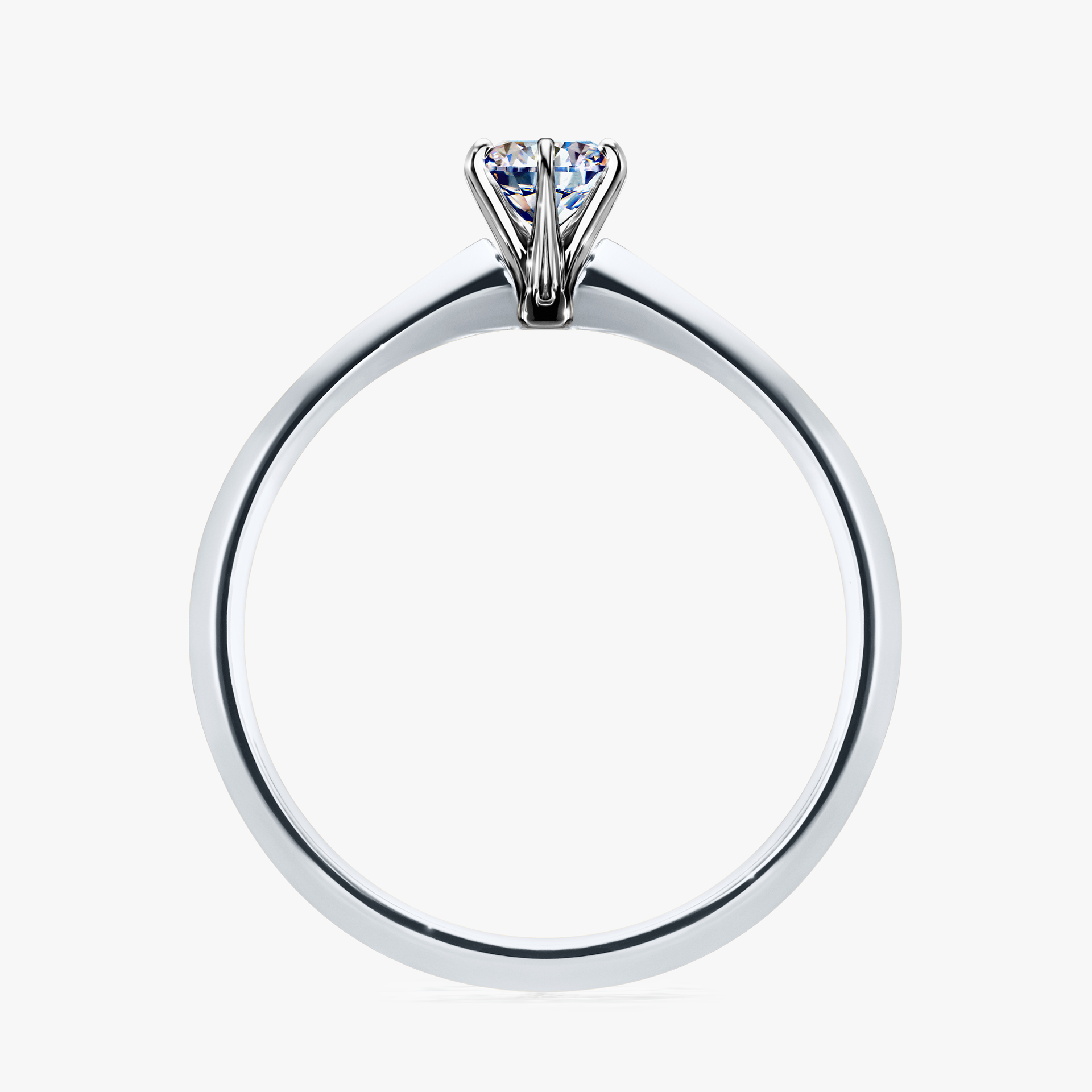 Pierścionek zaręczynowy My Queen z białego złota z diamentem naturalnym 0,25ct