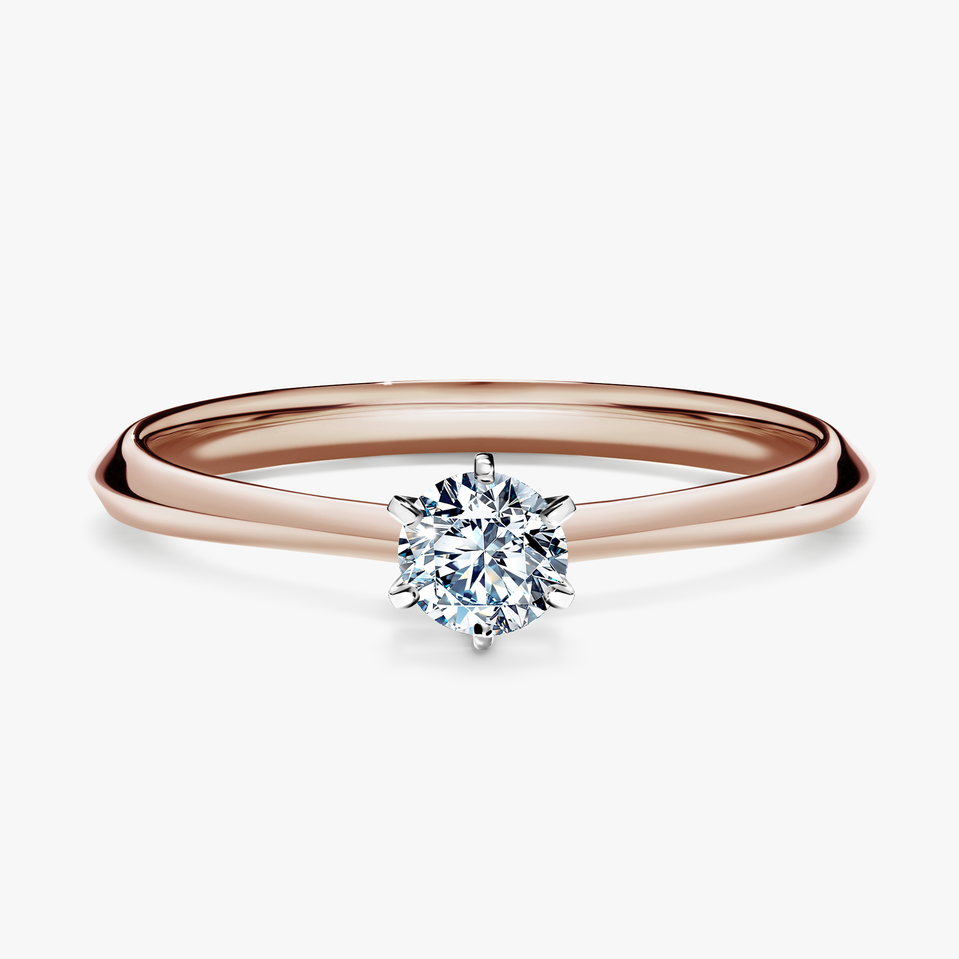 Pierścionek zaręczynowy My Queen z różowego złota z diamentem naturalnym 0,25ct