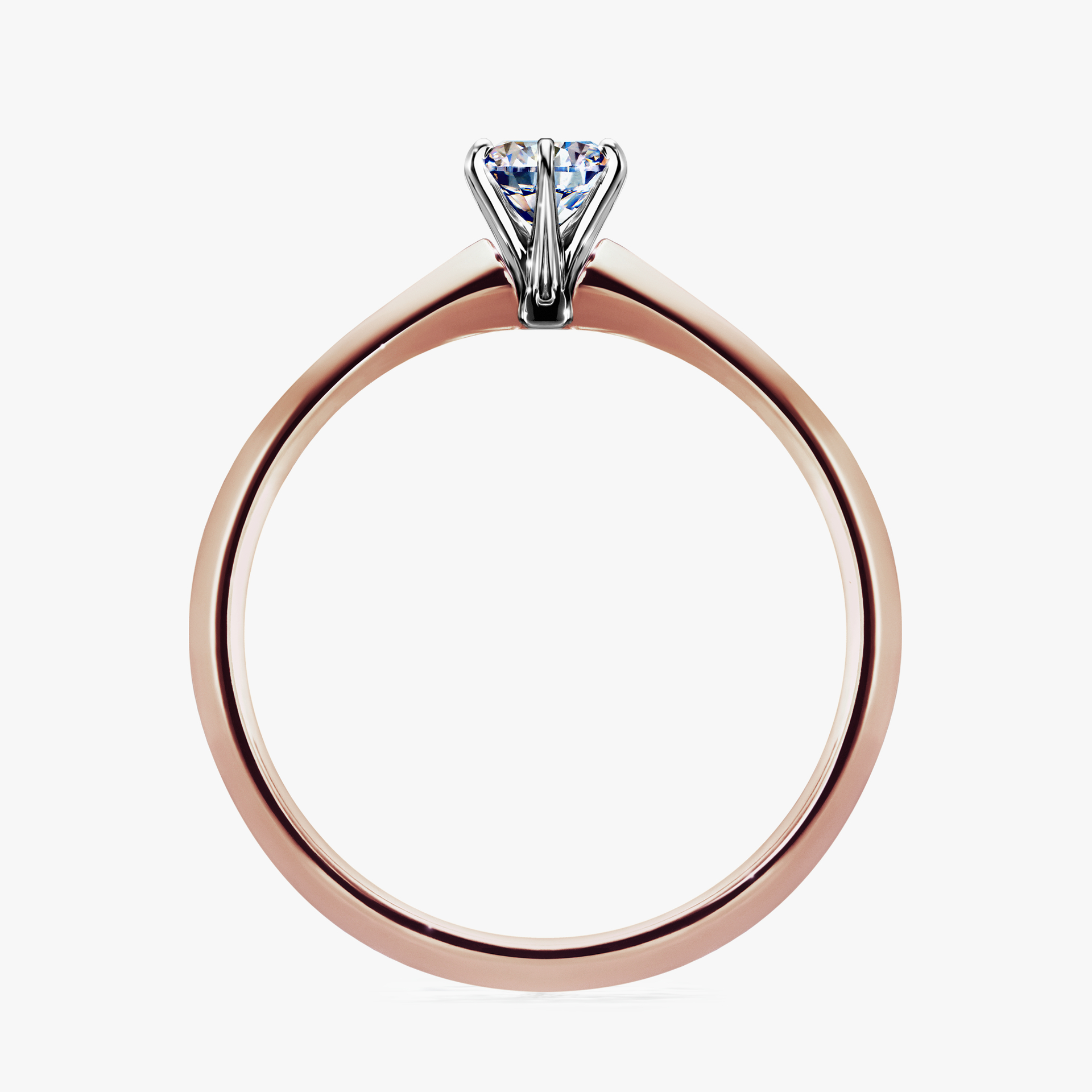 Pierścionek zaręczynowy My Queen z różowego złota z diamentem naturalnym 0,25ct
