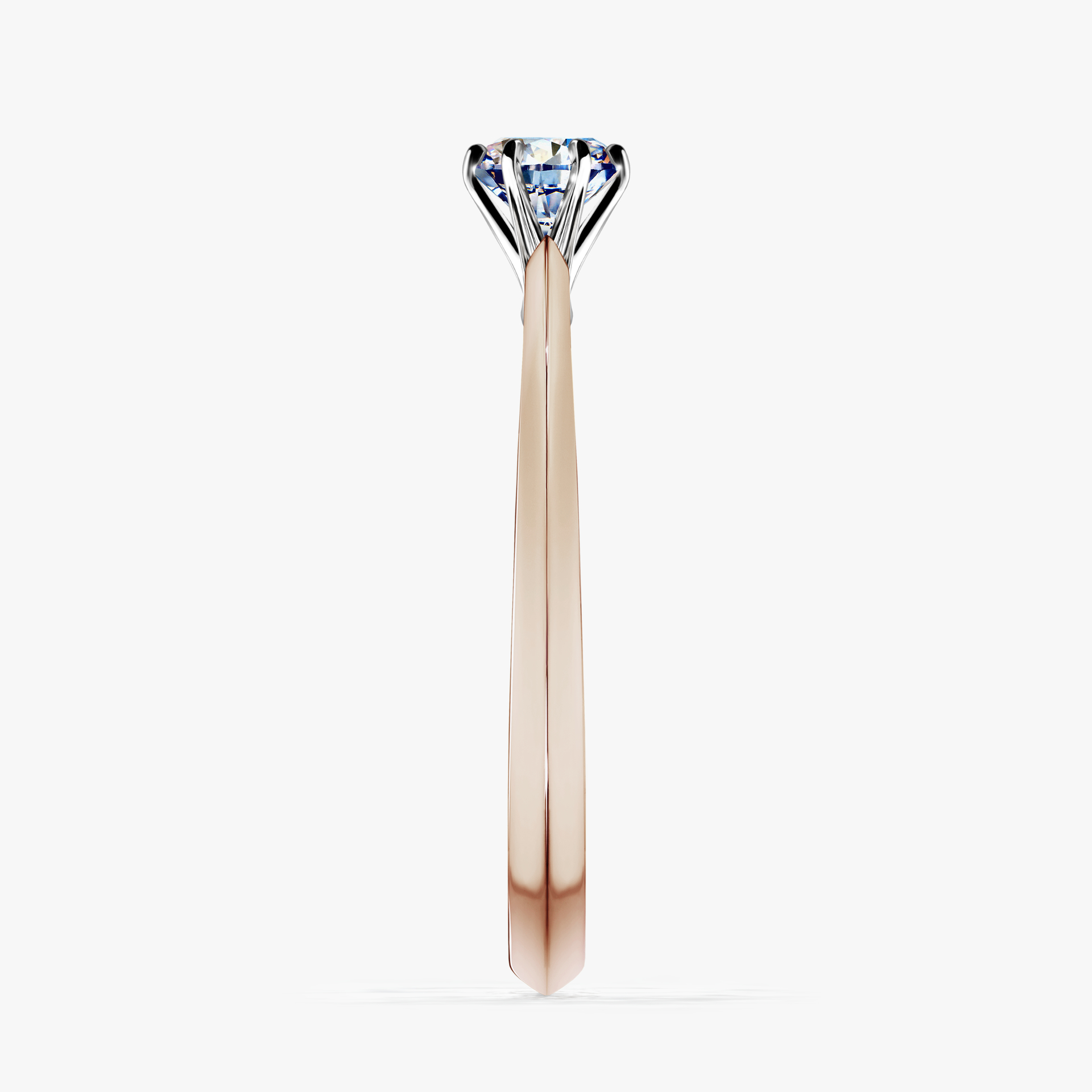 Pierścionek zaręczynowy My Queen z różowego złota z diamentem naturalnym 0,25ct