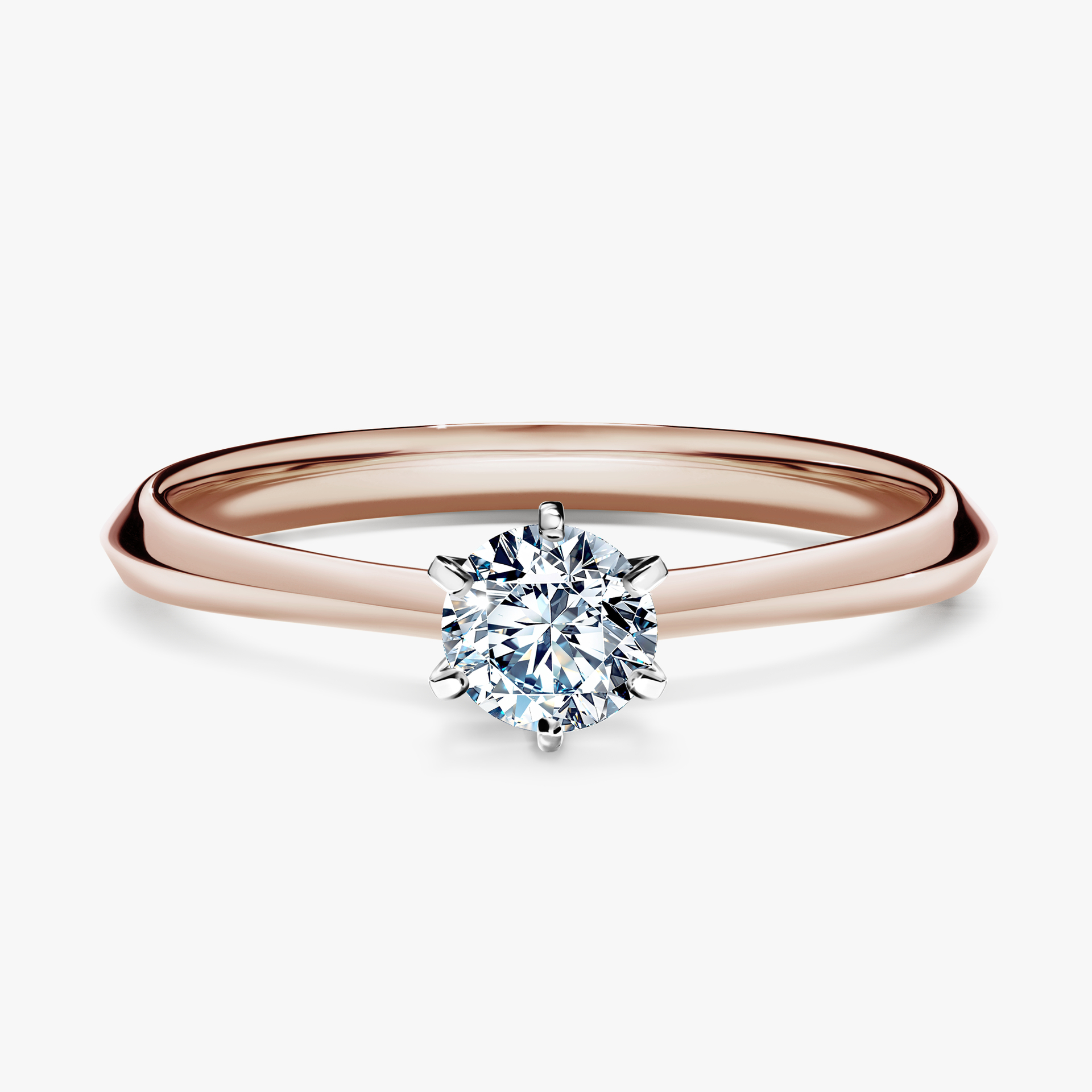 Pierścionek zaręczynowy My Queen z różowego złota z diamentem naturalnym 0,30ct