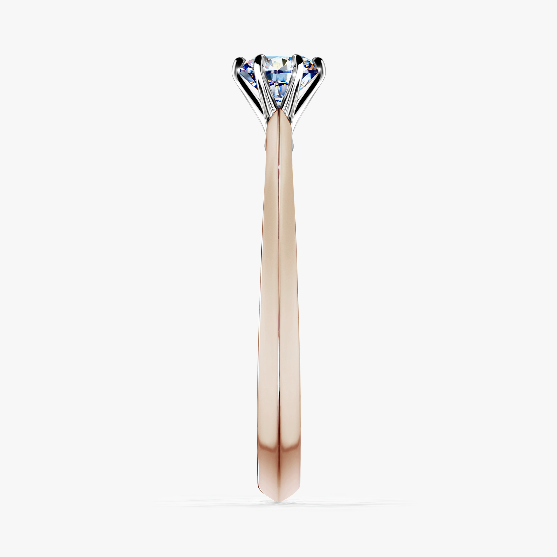 Pierścionek zaręczynowy My Queen z różowego złota z diamentem naturalnym 0,30ct