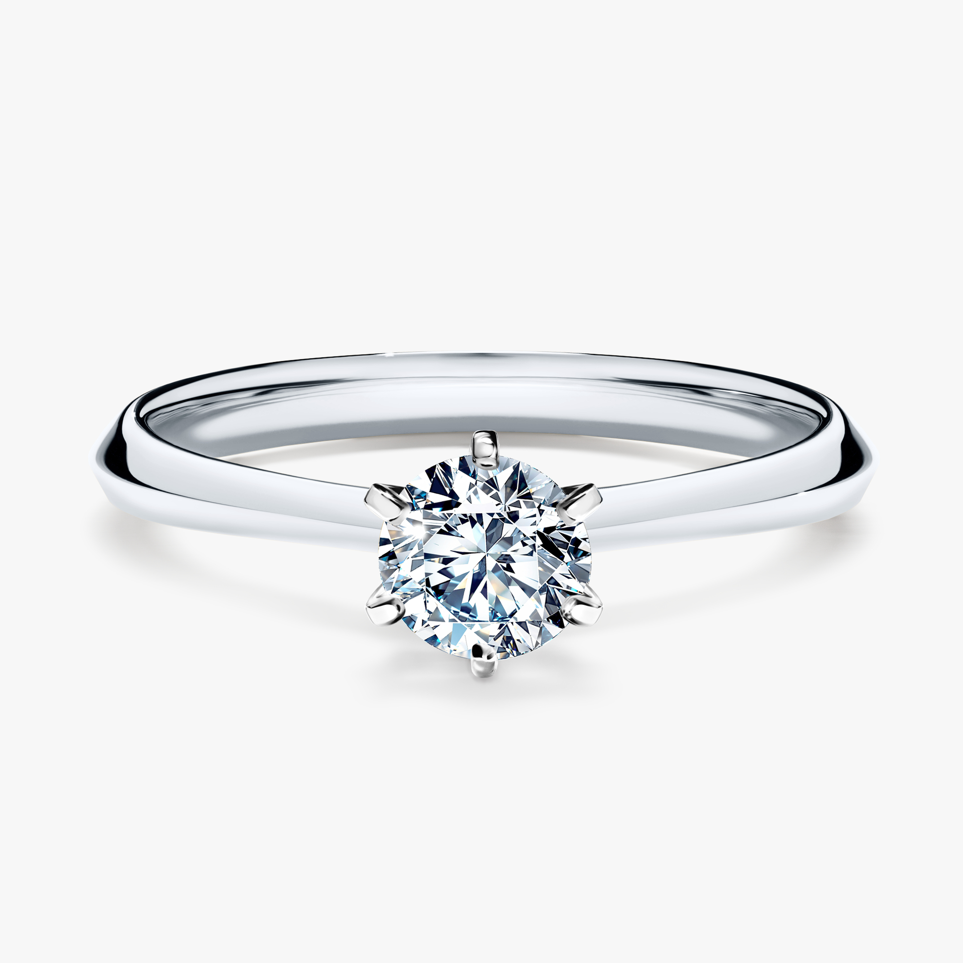 Pierścionek zaręczynowy My Queen z białego złota z diamentem naturalnym 0,50ct