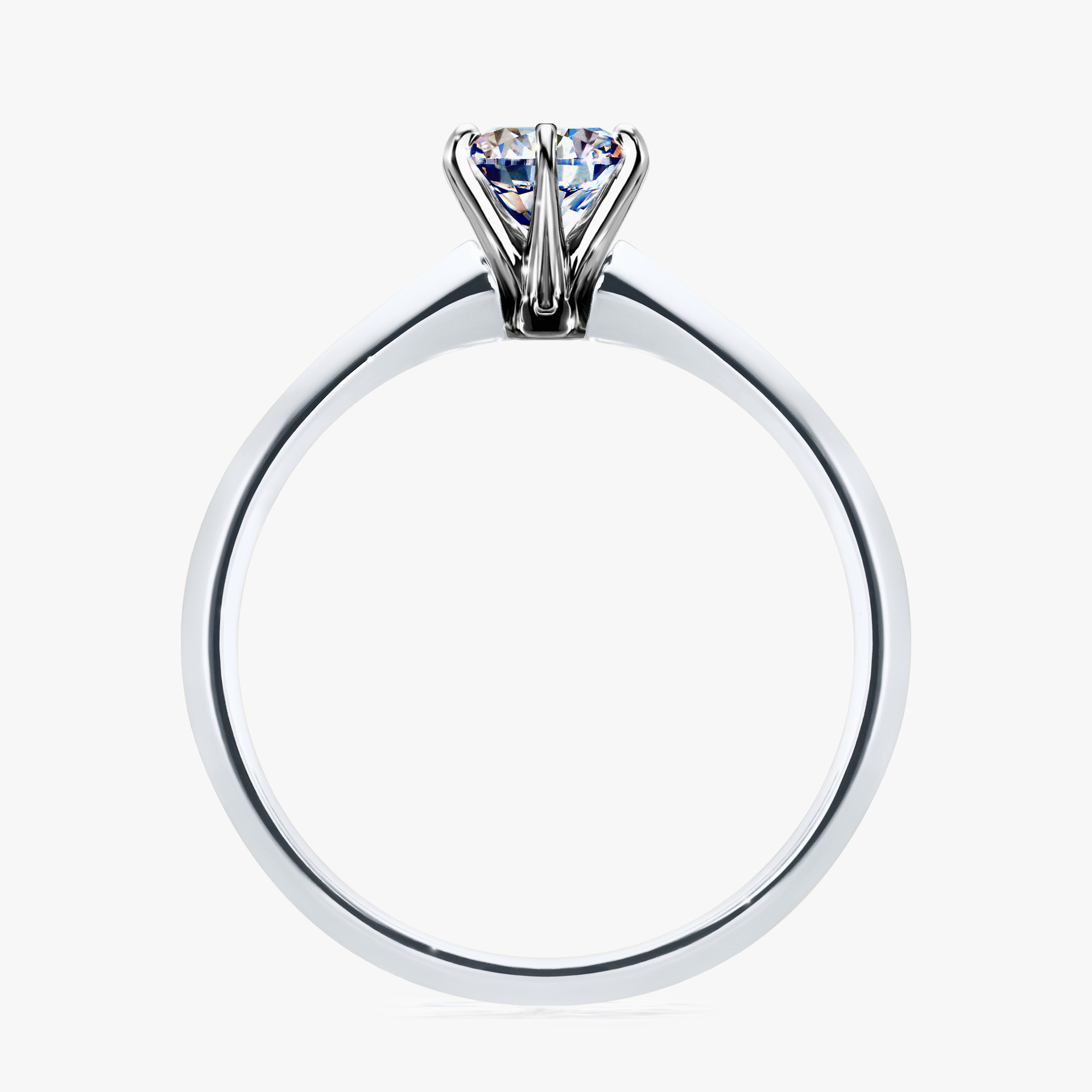 Pierścionek zaręczynowy My Queen z białego złota z diamentem naturalnym 0,50ct
