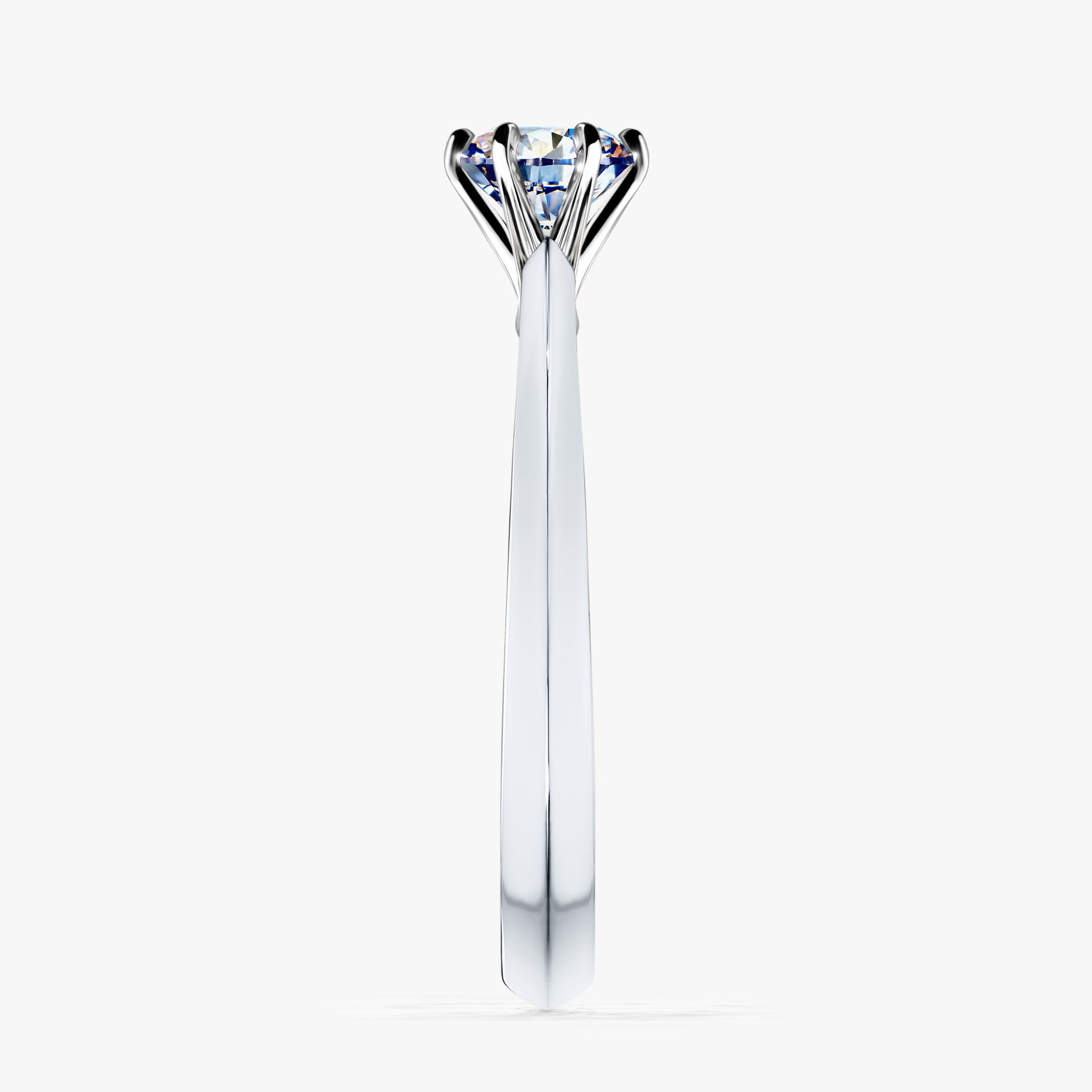 Pierścionek zaręczynowy My Queen z białego złota z diamentem naturalnym 0,50ct