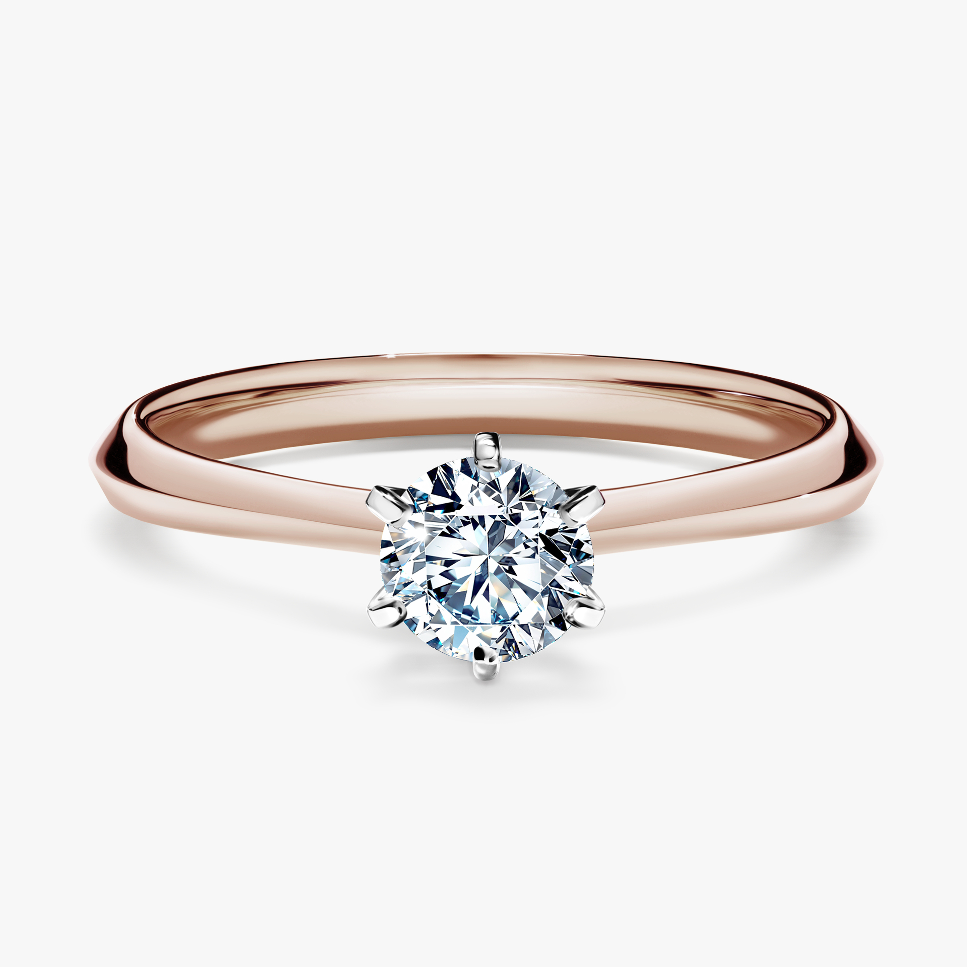 Pierścionek zaręczynowy My Queen z różowego złota z diamentem naturalnym 0,50ct