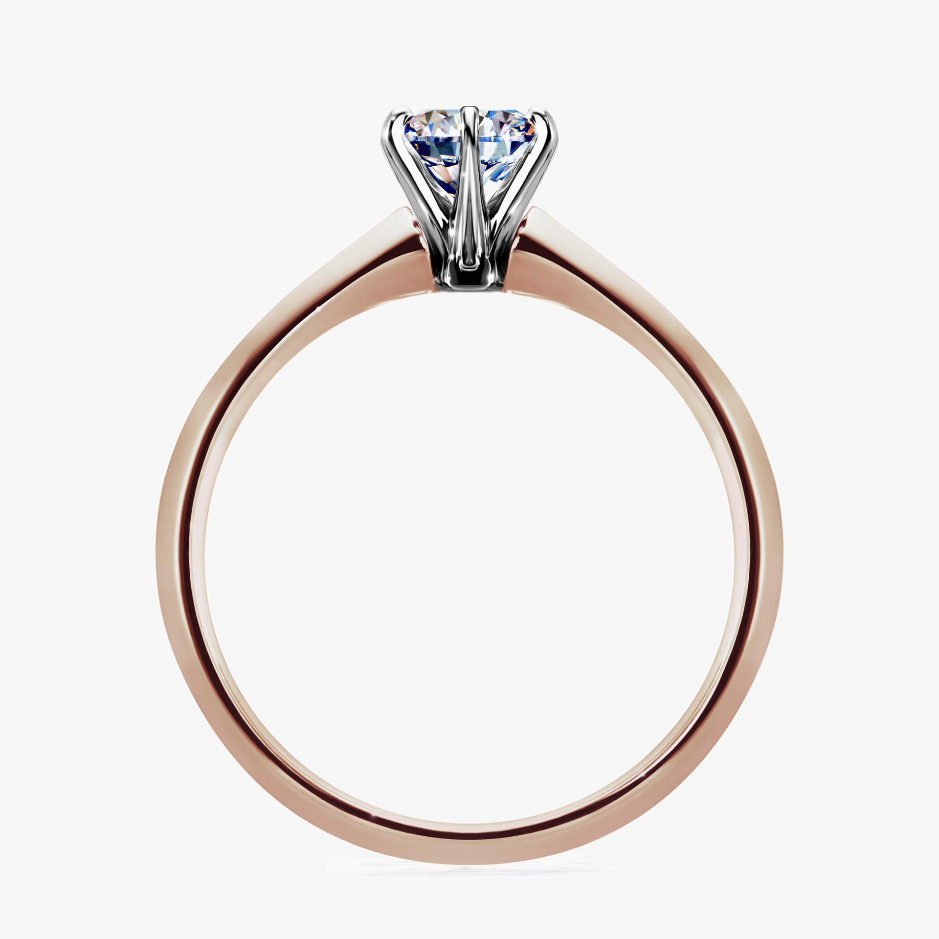 Pierścionek zaręczynowy My Queen z różowego złota z diamentem naturalnym 0,50ct