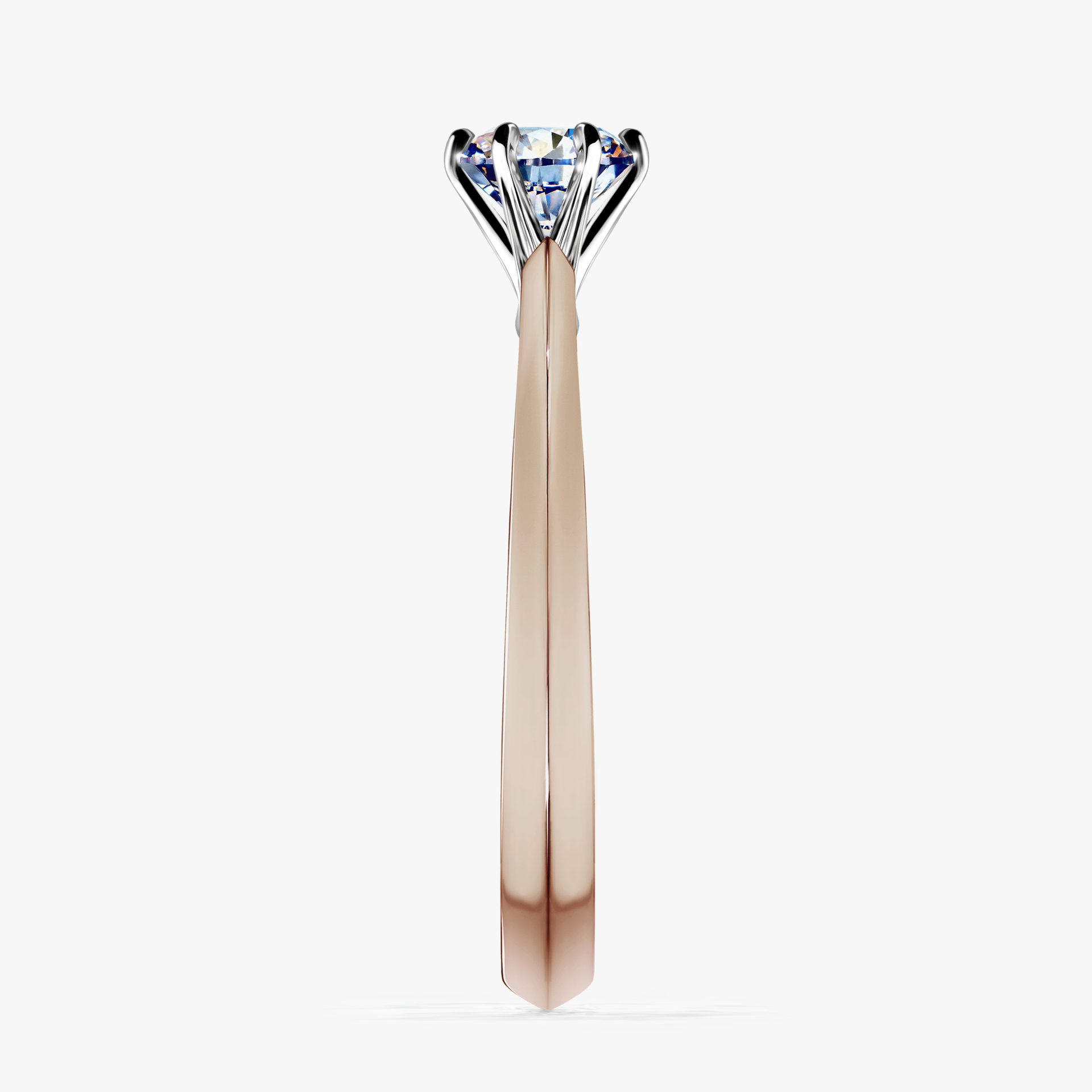Pierścionek zaręczynowy My Queen z różowego złota z diamentem naturalnym 0,50ct