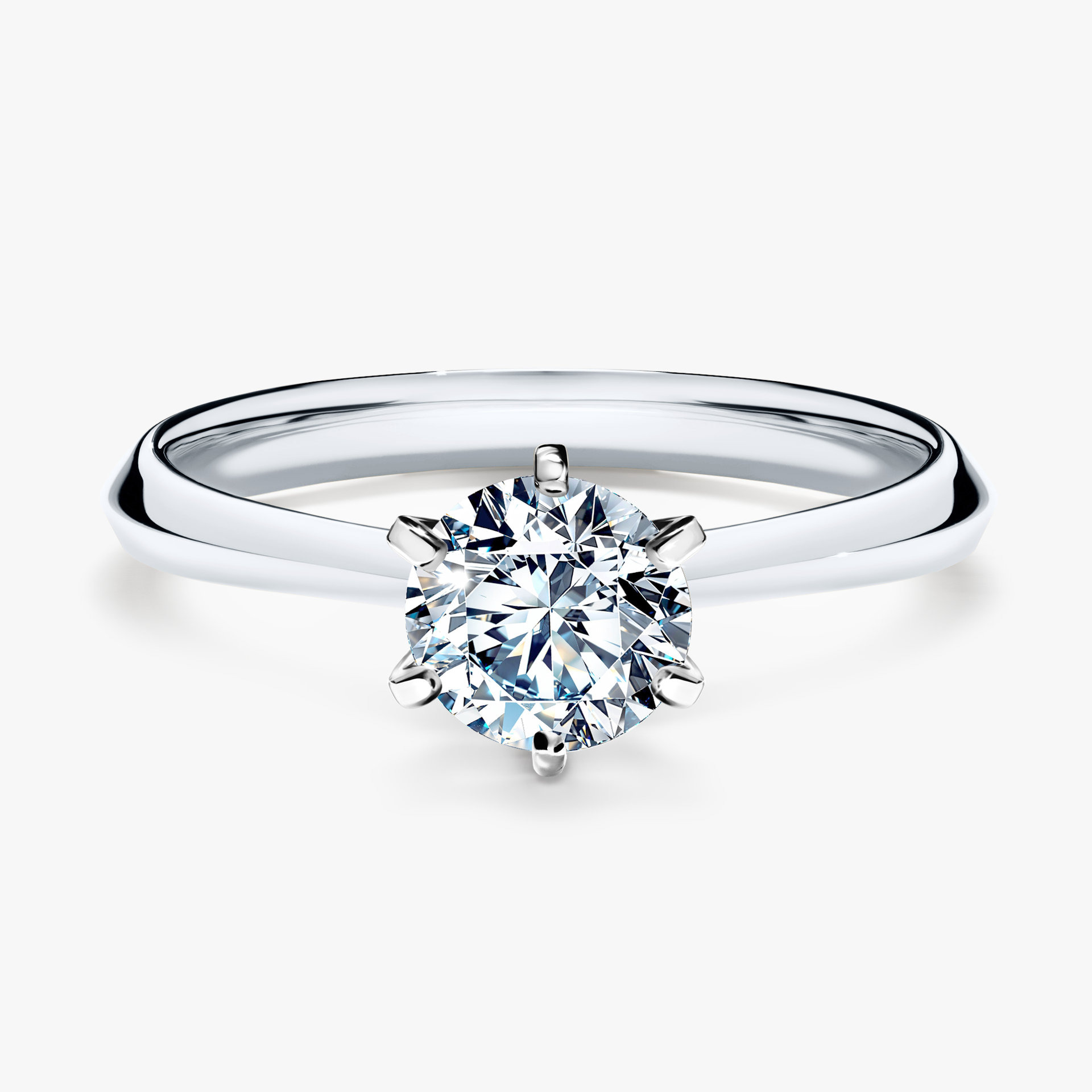 Pierścionek zaręczynowy My Queen z białego złota z diamentem naturalnym 0,80ct