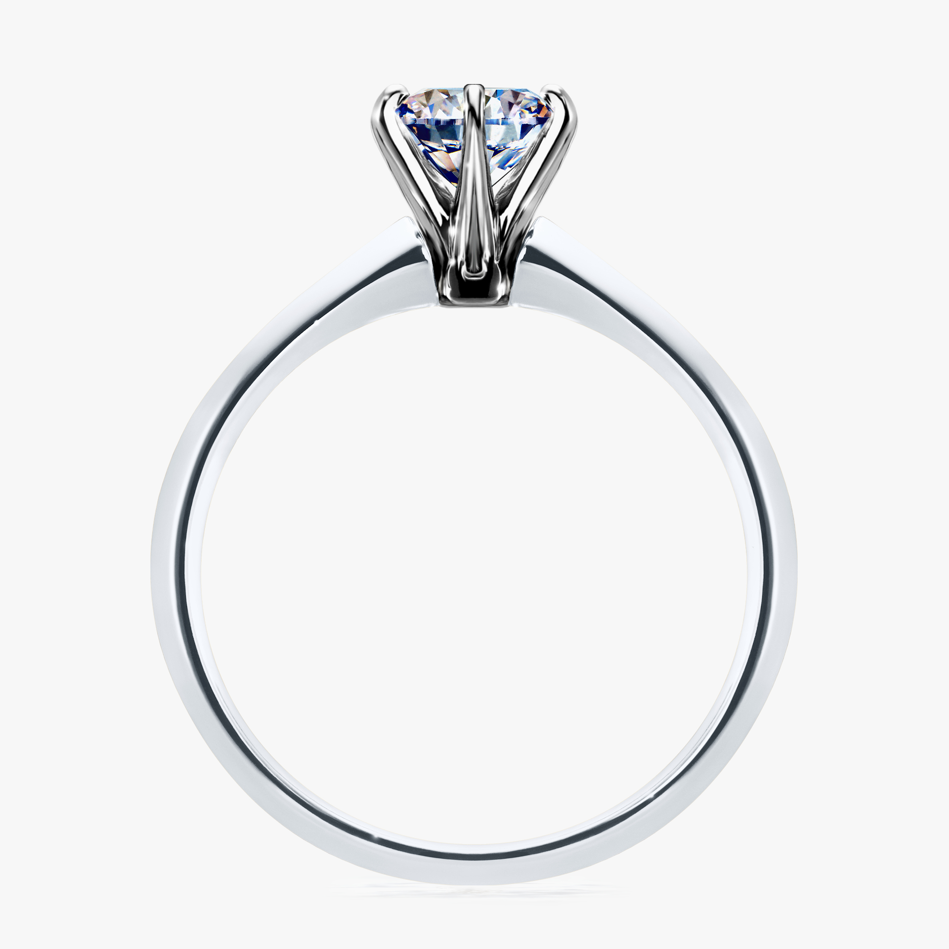 Pierścionek zaręczynowy My Queen z białego złota z diamentem naturalnym 0,80ct