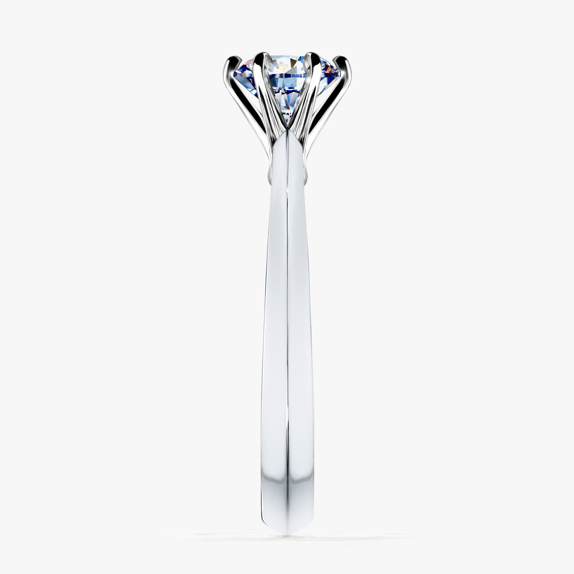 Pierścionek zaręczynowy My Queen z białego złota z diamentem naturalnym 0,80ct