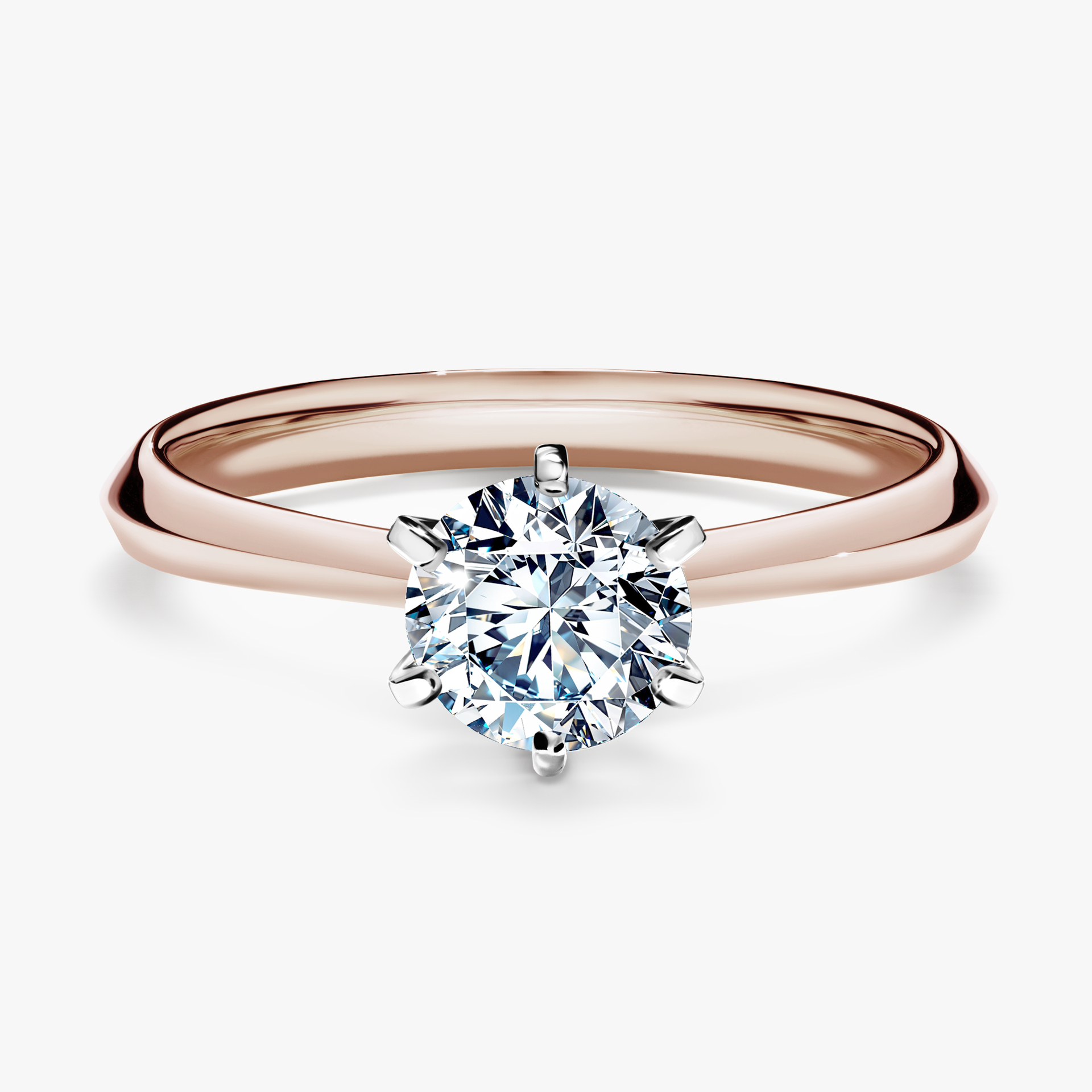 Pierścionek zaręczynowy My Queen z różowego złota z diamentem naturalnym 0,80ct