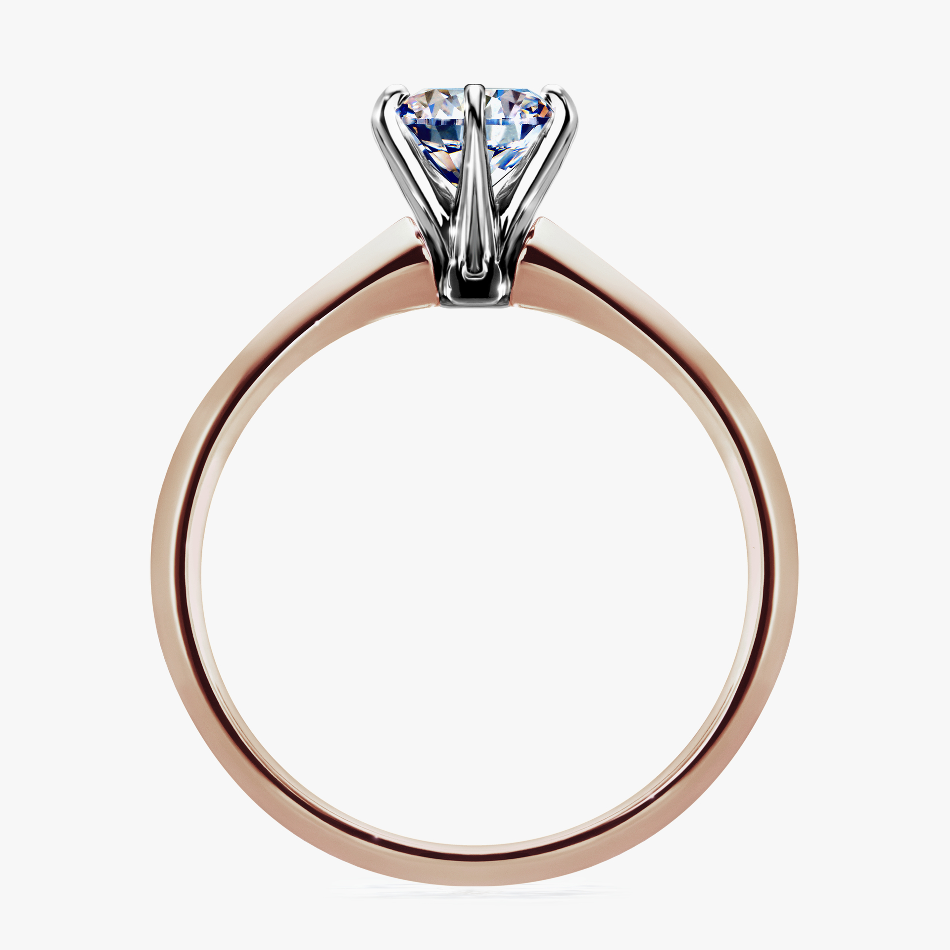 Pierścionek zaręczynowy My Queen z różowego złota z diamentem naturalnym 0,80ct